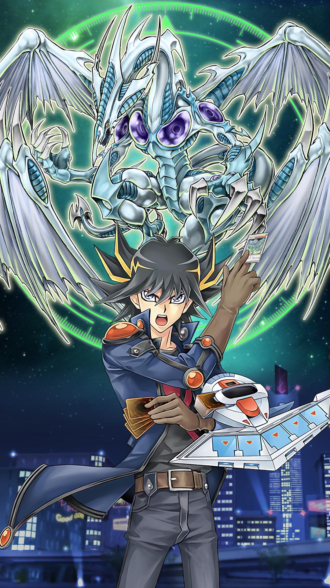 Yusei and Stardust Dragon Phone Wallpaper