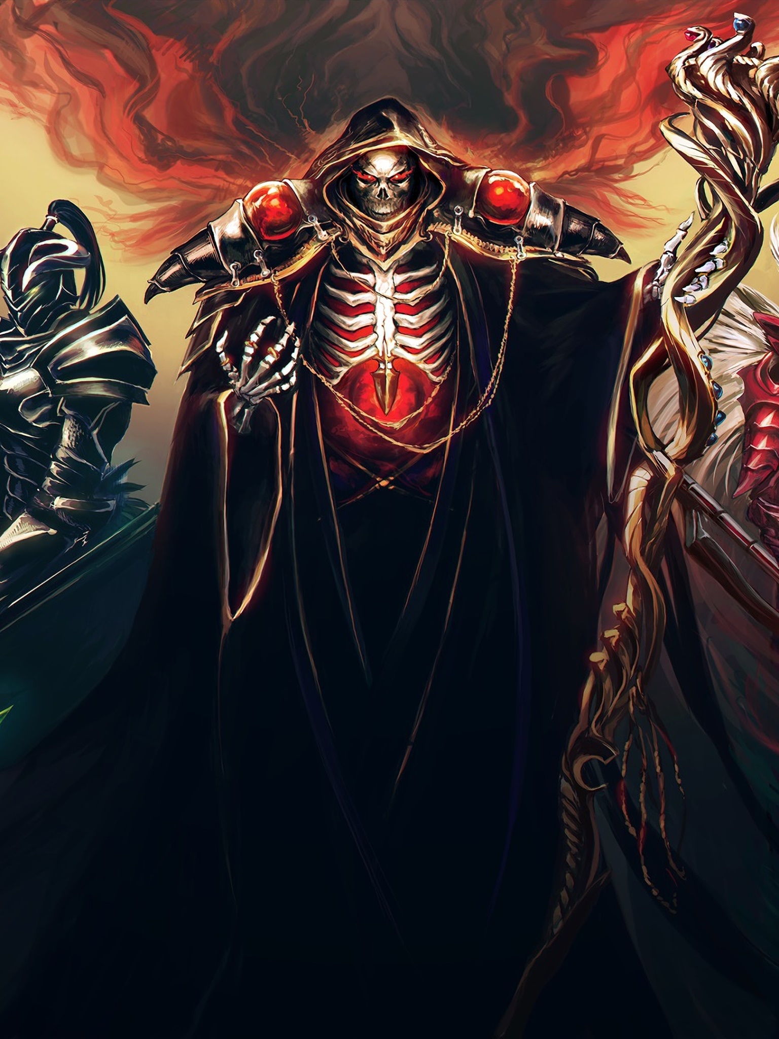 Wallpaper / Anime Overlord, Ainz Ooal Gown, 1536x2048 Phone Wallpaper