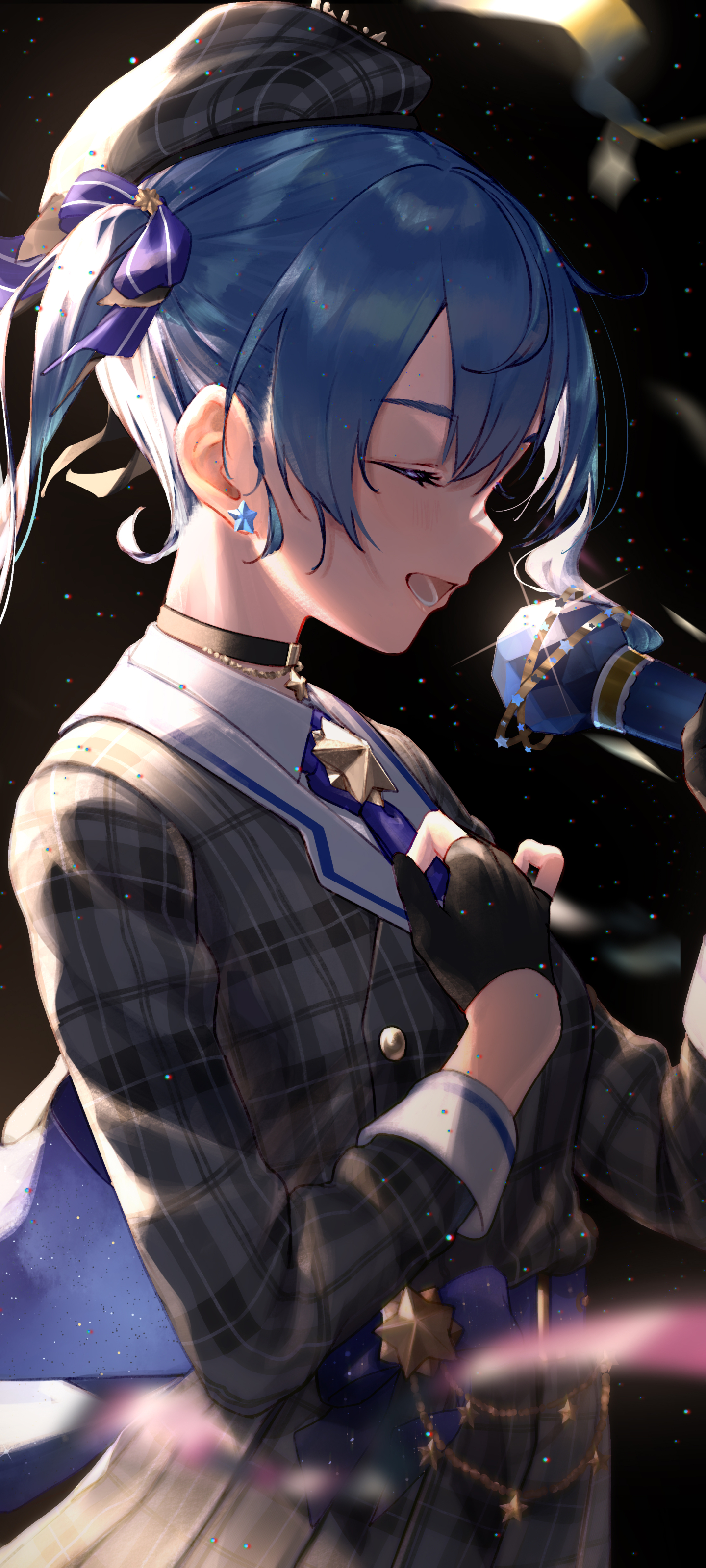 Mobile wallpaper: Anime, Blue Hair, Virtual Youtuber, Hololive, Hoshimachi Suisei, 1427528 download the picture for free
