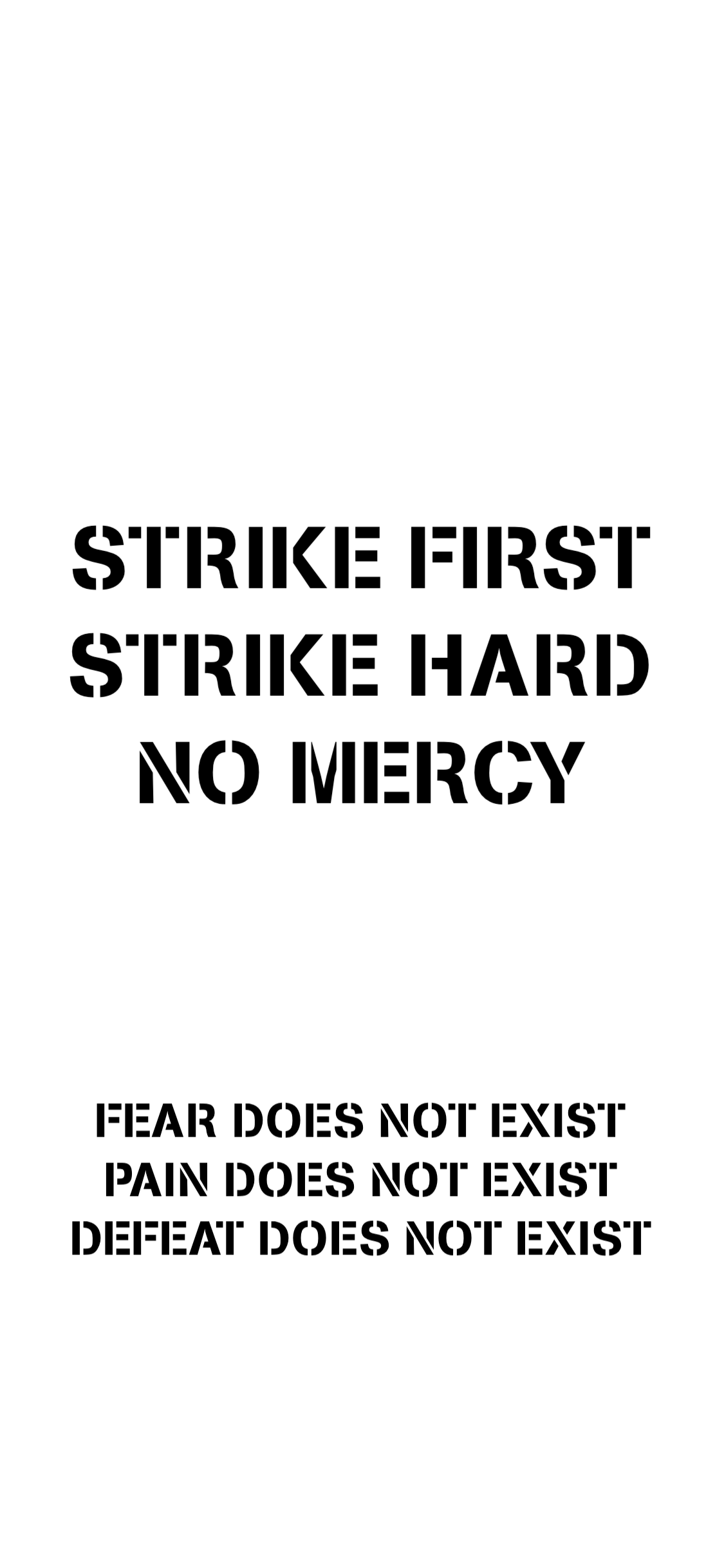 Made a Phone Wallpaper with the Cobra Kai mottos on it
