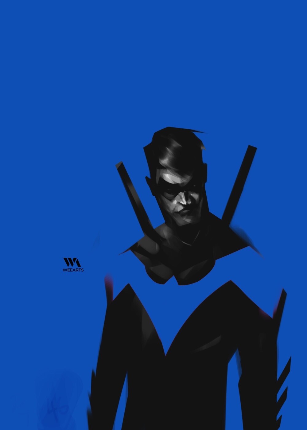 Nightwing sketch background series