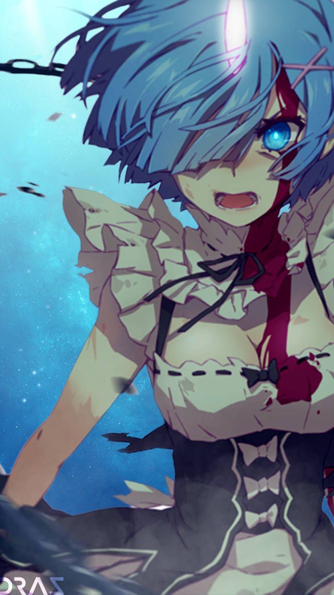 Rem iPhone 7 Wallpaper:Zero by Drazieth. Otaku anime, Anime artwork, Kawaii anime