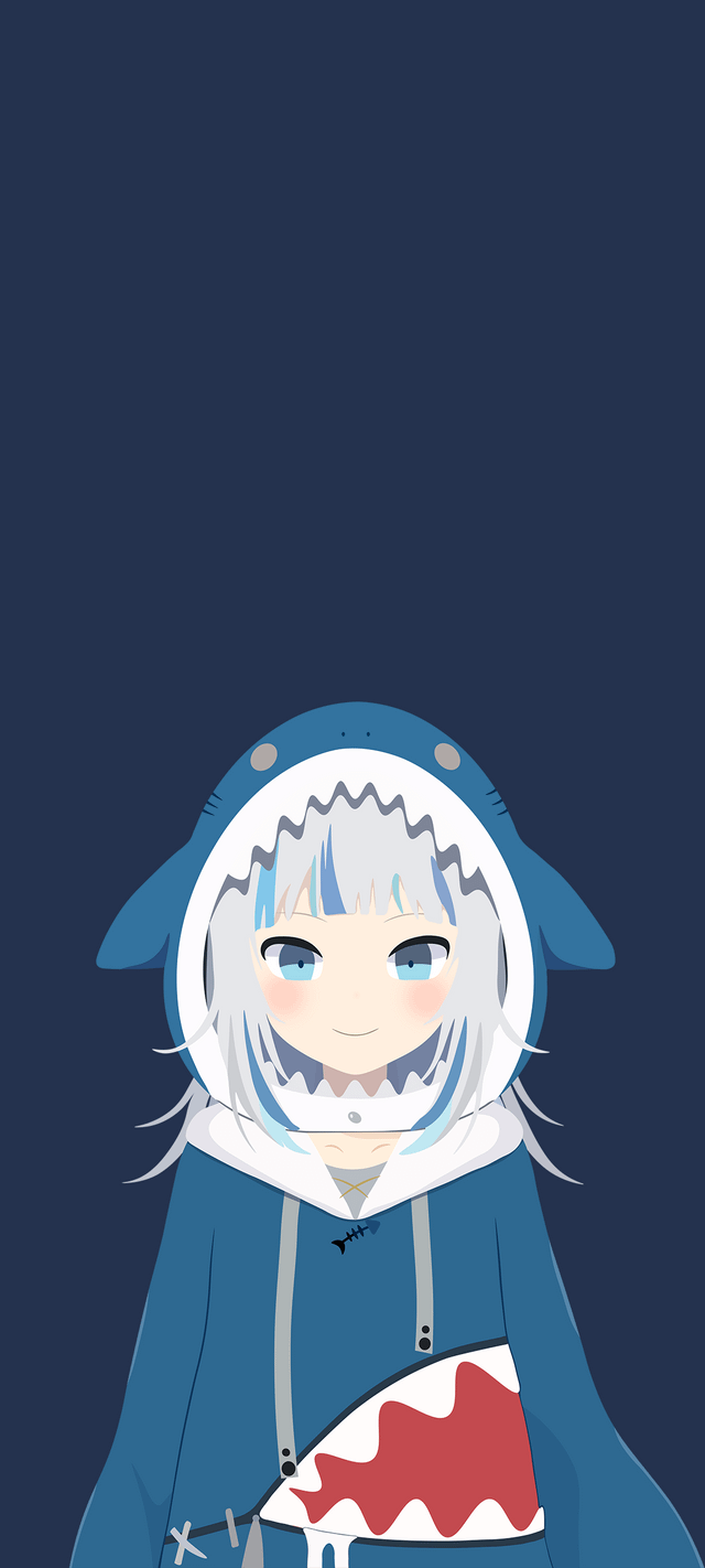 minimalist Gawr Gura wallpaper!