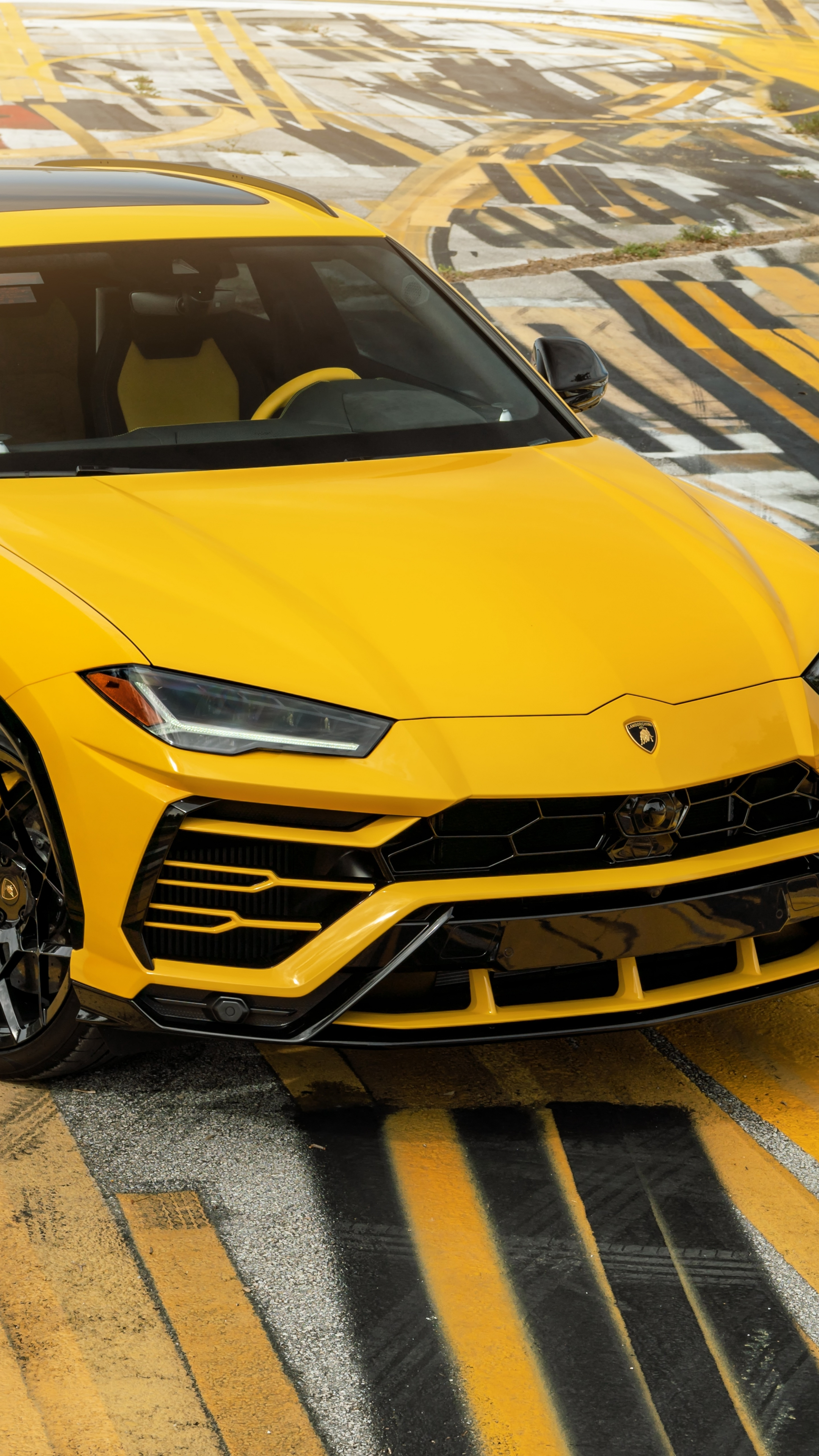 Download wallpaper 2160x3840 yellow, lamborghini urus, sports vehicle, 2160p, sony xperia z5 premium dual, 2160x3840 HD background, 17315