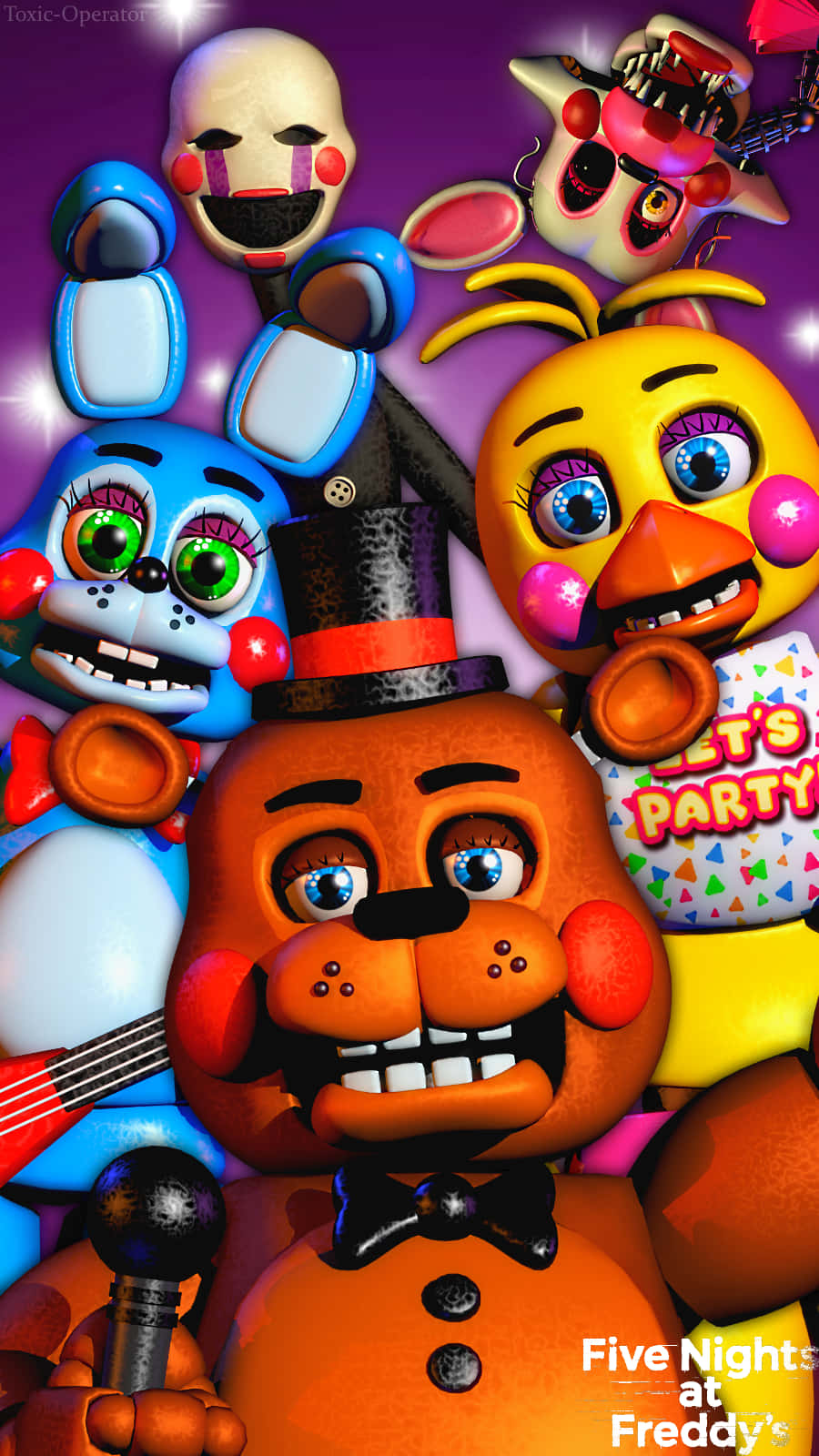Download Five Nights at Freddy's Game Display on iPhone Wallpaper
