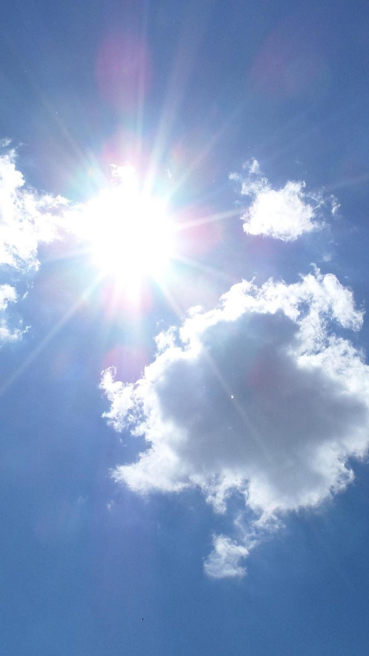 Clouds and Sun iPhone Wallpaper