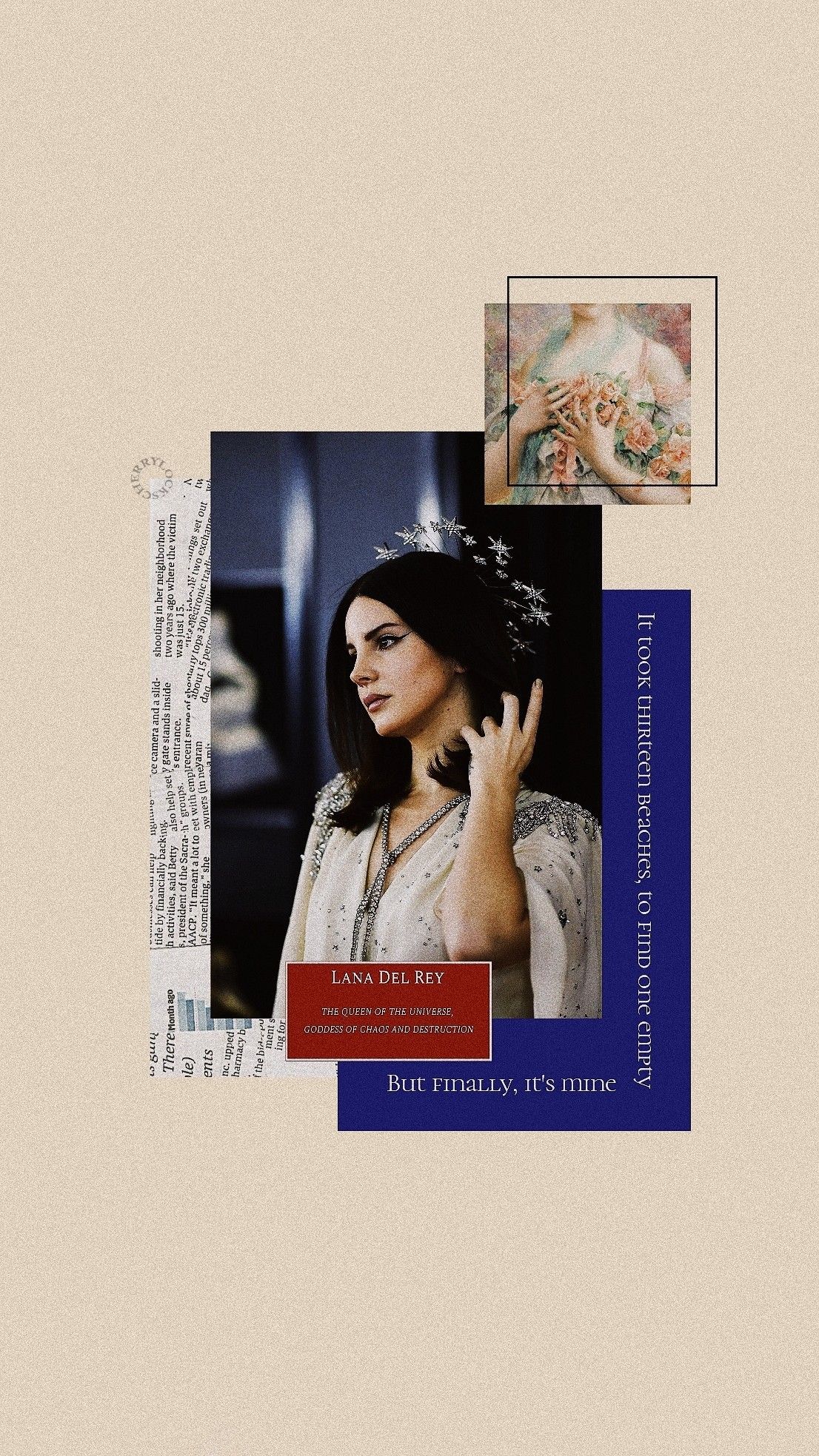 Lockscreen: Lana del rey 13 Beaches. Lana del rey, Art wallpaper, Graphic design inspiration
