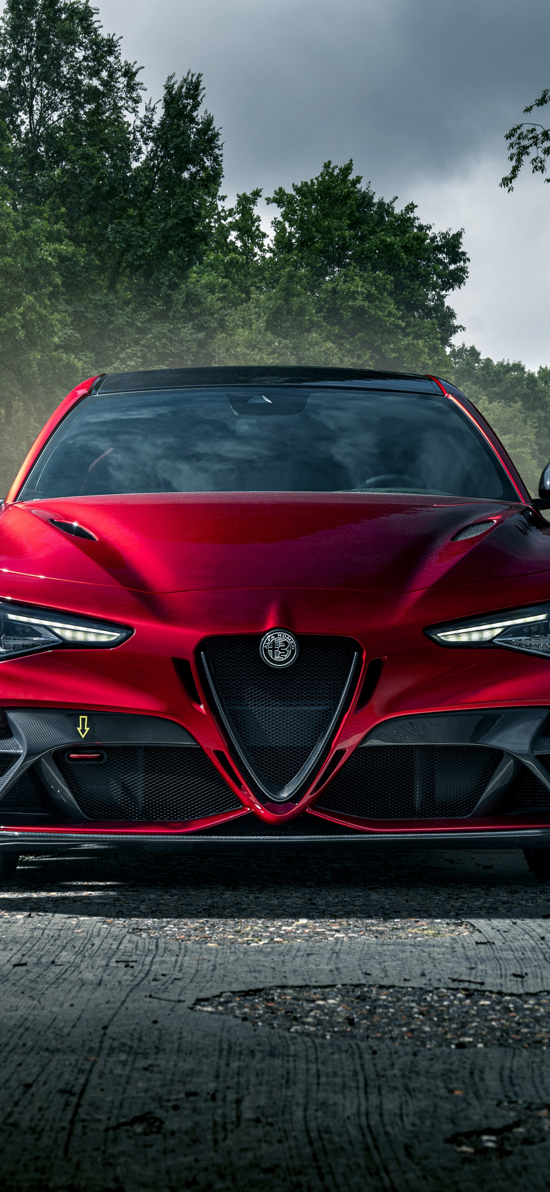 Download wallpaper 1125x2436 alfa romeo giulietta gta, red car, iphone x, 1125x2436 HD background, 26830