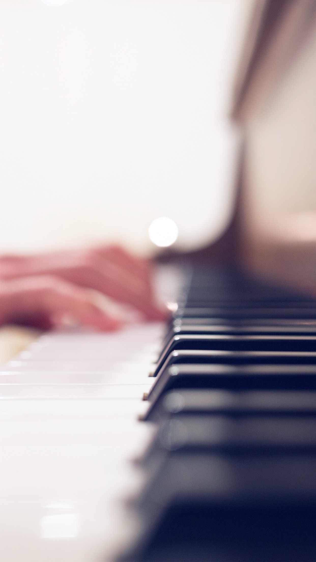 iPhone X wallpaper. bokeh piano hand life blue