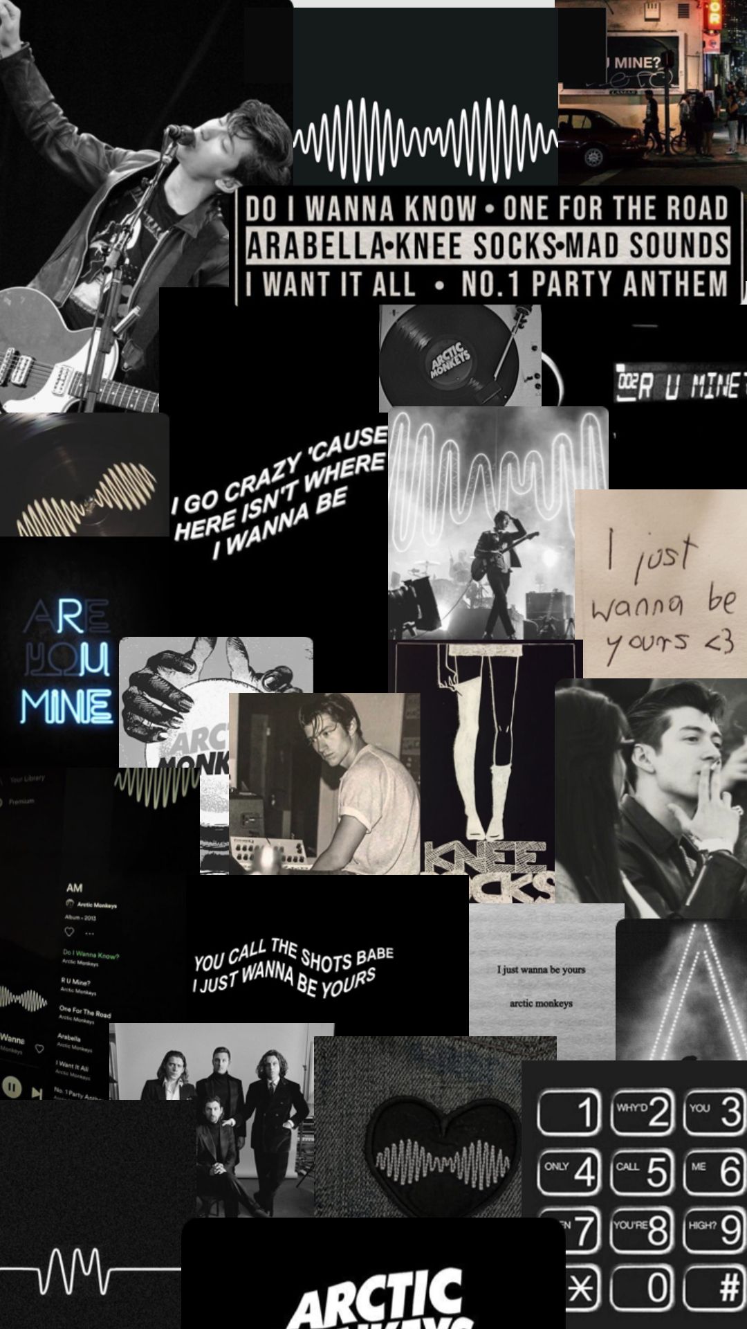 am / arctic monkeys inspired collage wallpaper