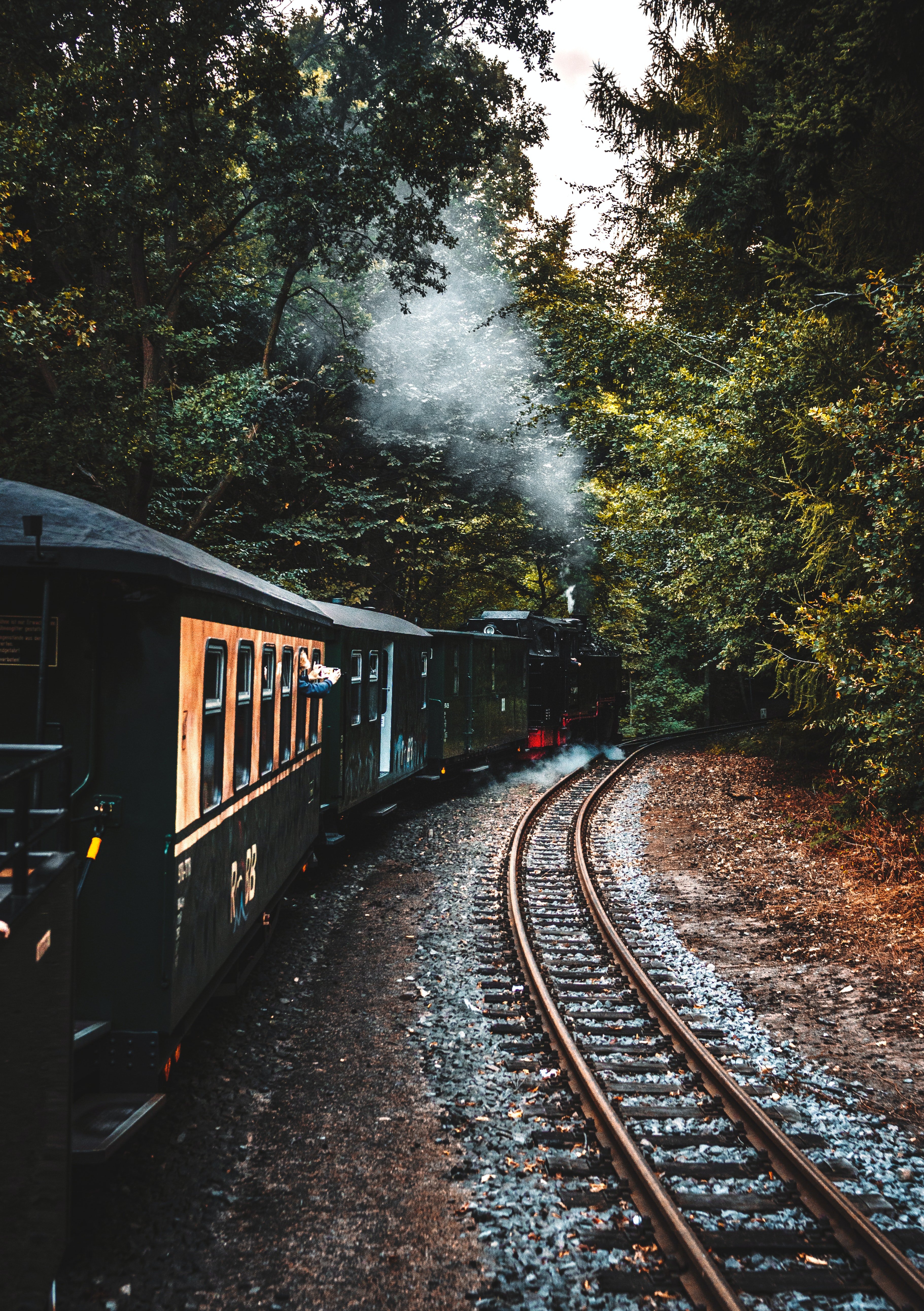 Premium Photo | Steam train on railroad HD 8K wallpaper Stock Photographic  Image