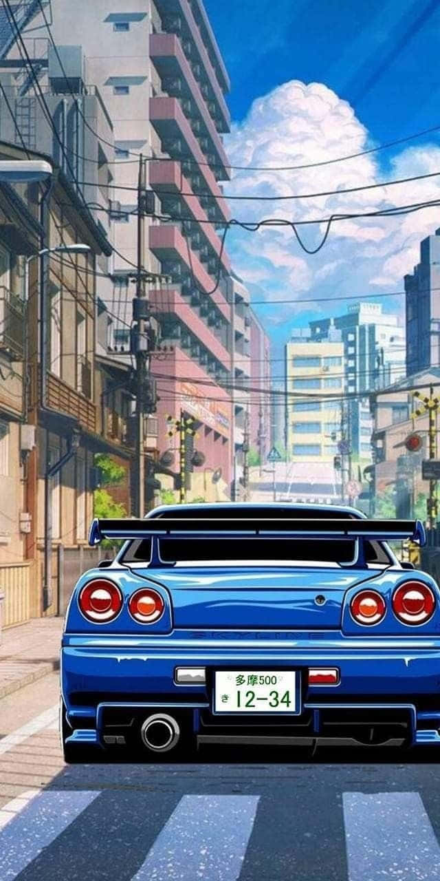 Download The Futuristic Nissan Skyline Smartphone Wallpaper