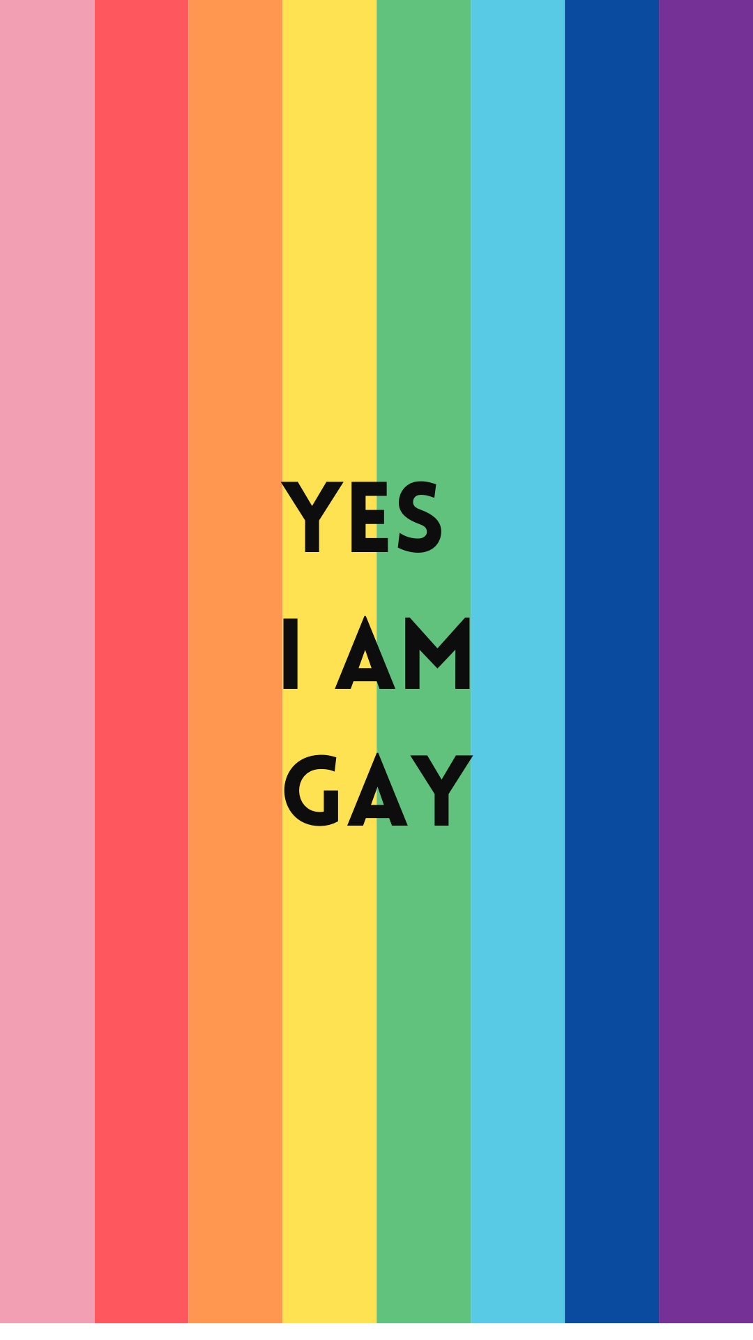 Yes I'm Gay Fun Phone Wallpaper