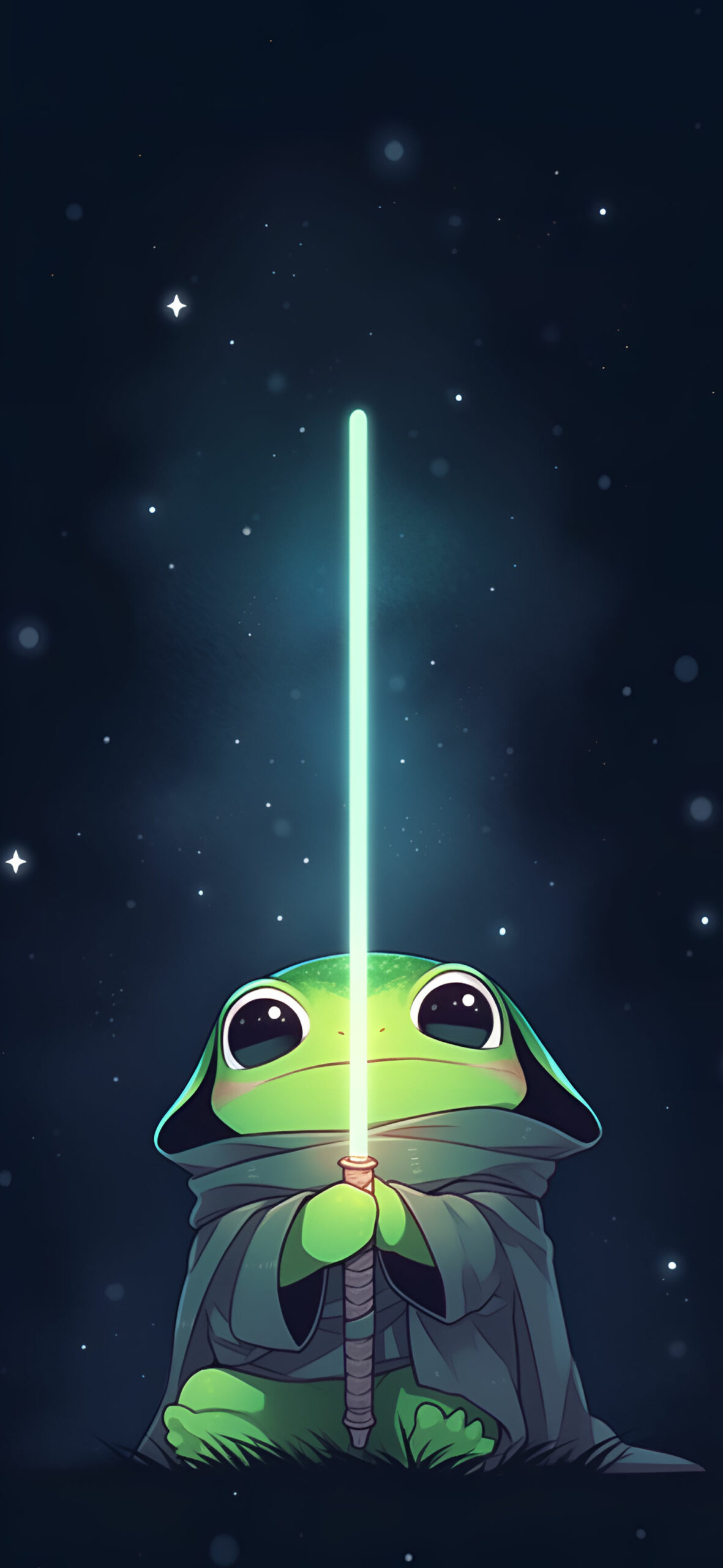 Star Wars Cute Frog Jedi Wallpaper Fantastic Wallpaper