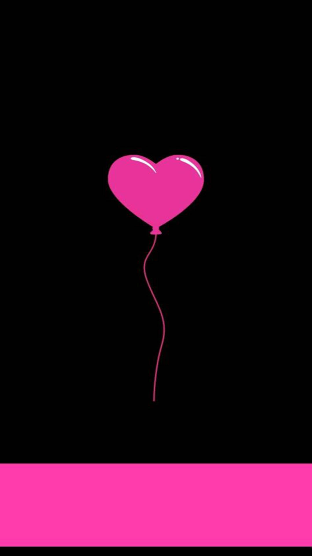 Download Black And Pink Aesthetic Heart Balloon Wallpaper