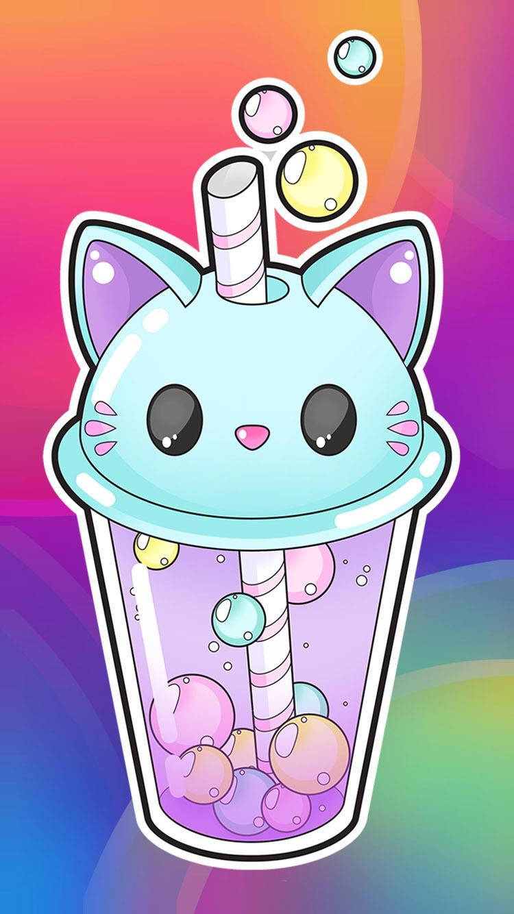 Download Cat Drink Cute Tablet Wallpaper