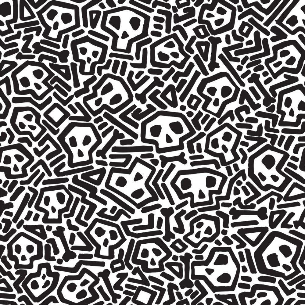 Skater Skull Wallpaper in Black and White. I love Wallpaper