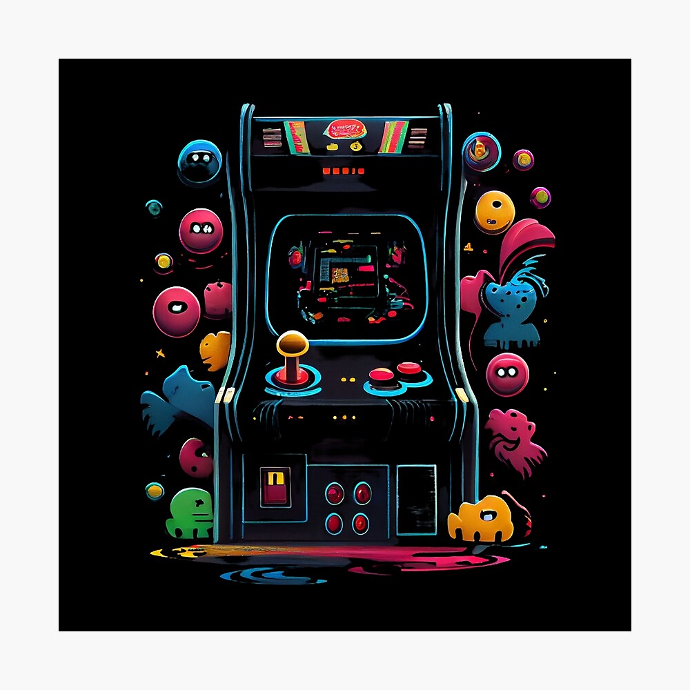 Retro Arcade Machine Poster