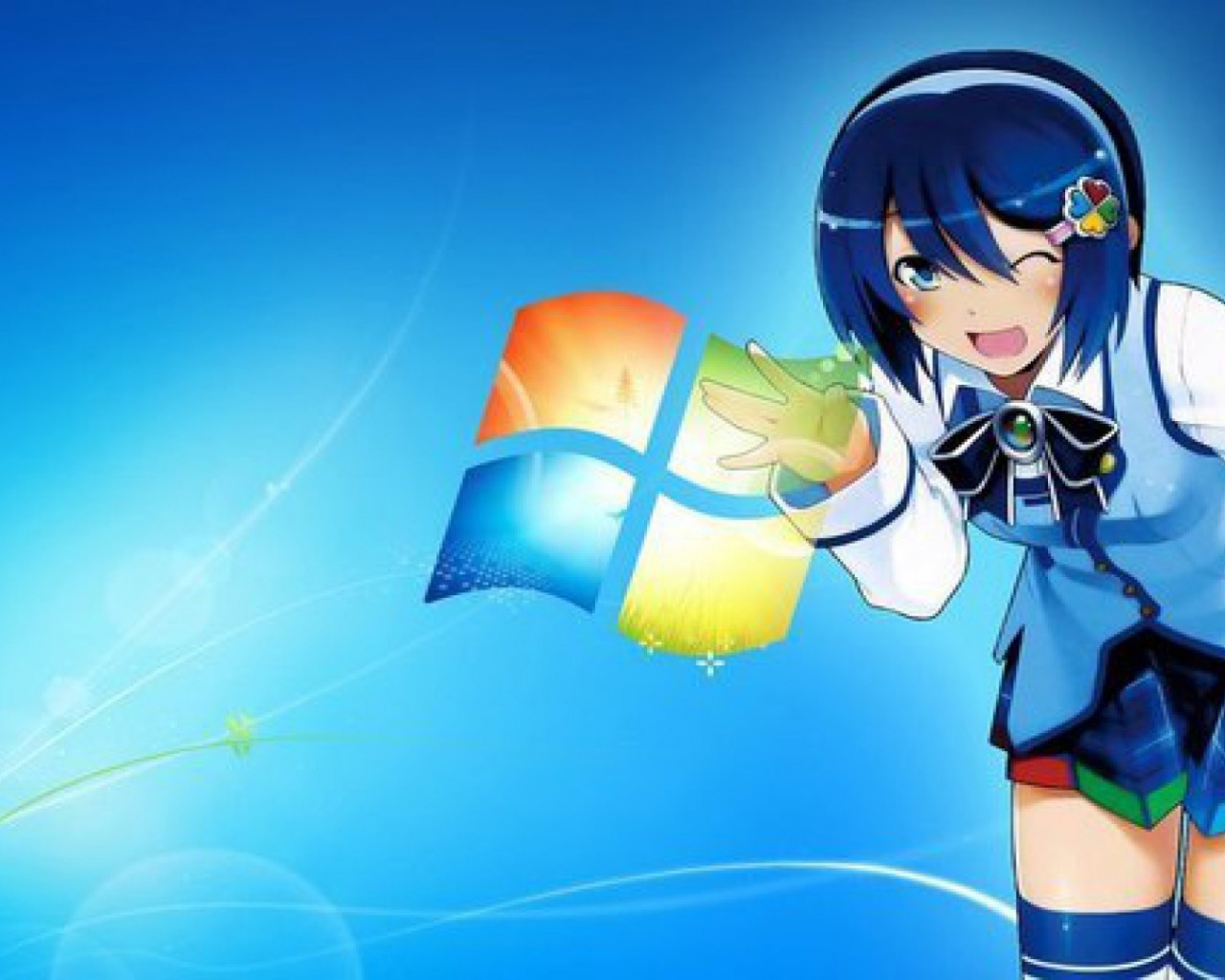 Download wallpaper Anime, Windows, Nyasha, section other in resolution 1280x1024