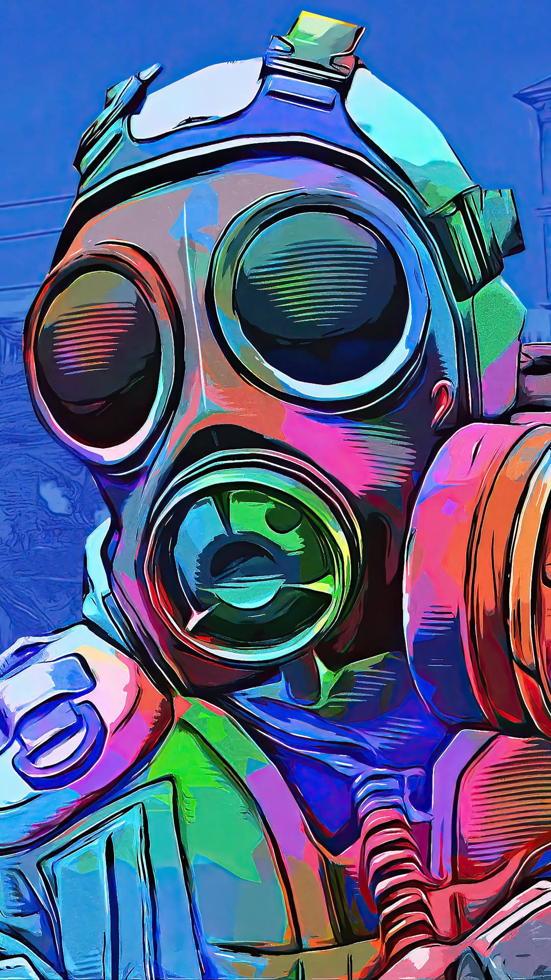 Gas Mask iPhone Wallpaper
