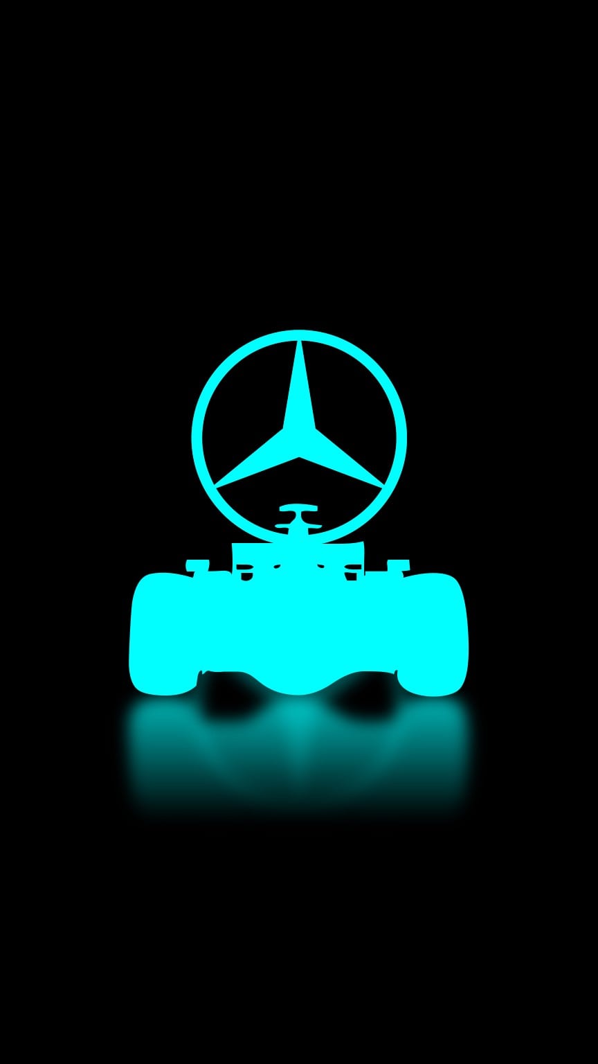 I Tried, My First Wallpaper. Mercedes F1 Glowy OLED AMOLED Wawallpaper