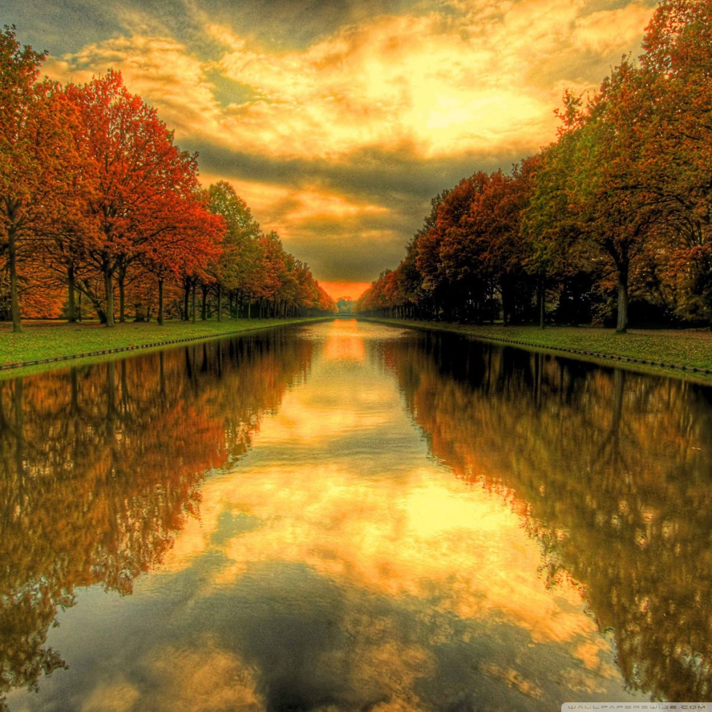 Autumn River Ultra HD Desktop Background Wallpaper for 4K UHD TV, Tablet