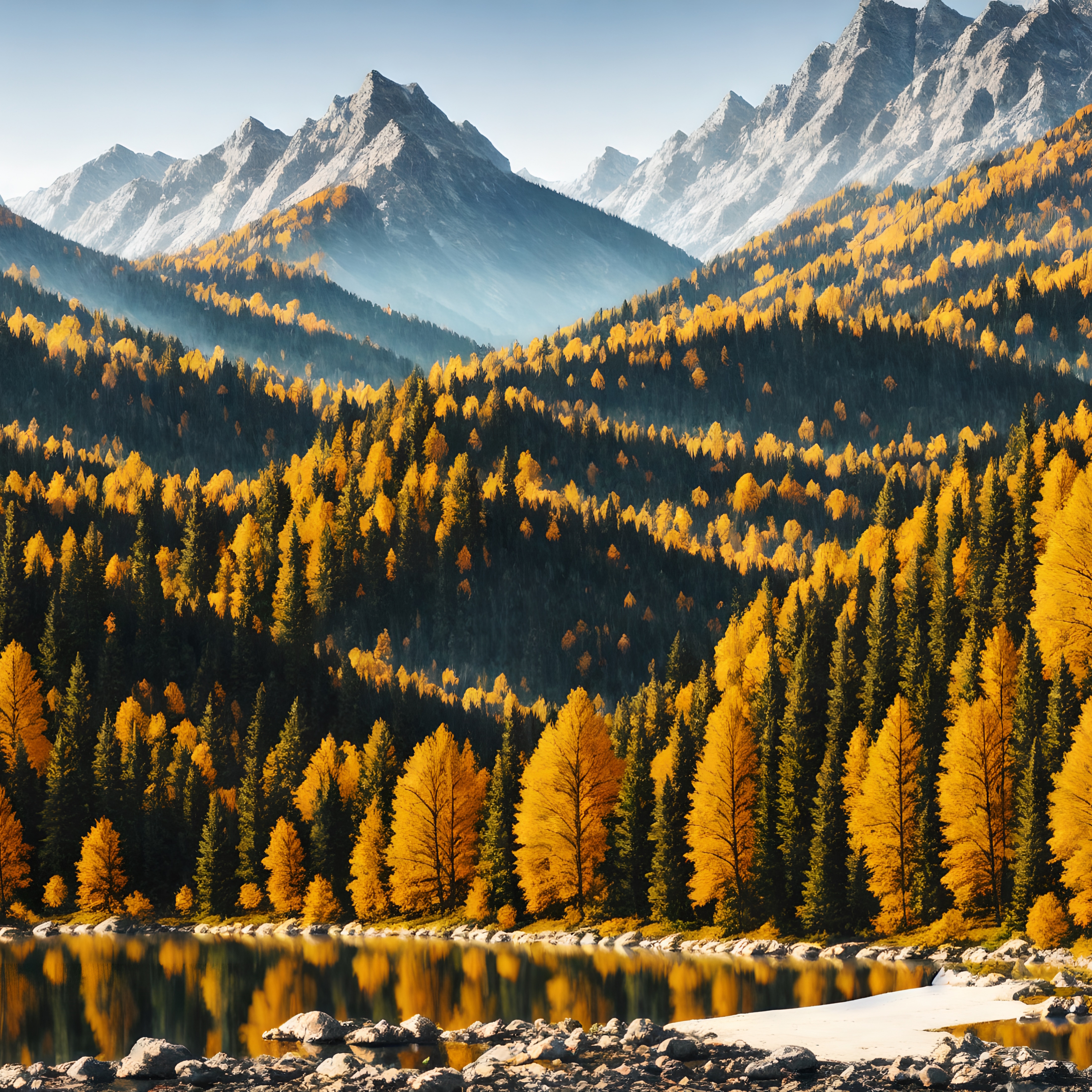 Download wallpaper 2248x2248 ai image, nature, autumn, ipad air, ipad air 2, ipad 3, ipad 4, ipad mini 2, ipad mini 3, 2248x2248 HD background, 28976