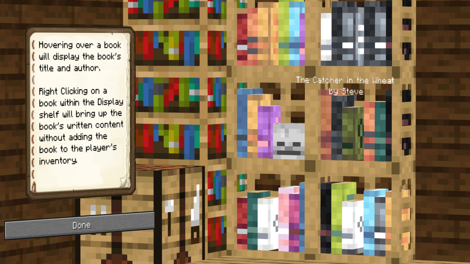 Minecraft Idea: Display Shelves and Dyed Books! model by vabart [1f64e34]