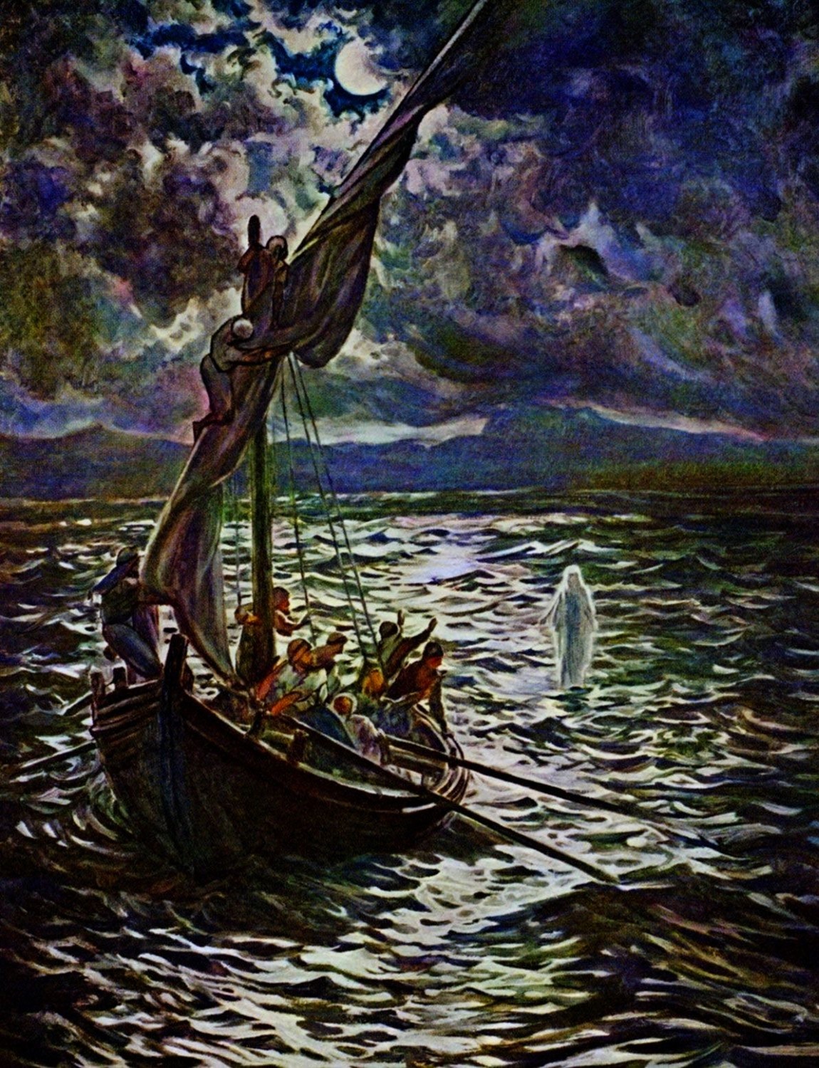 Jesus Walks On Water Royalty Free Image