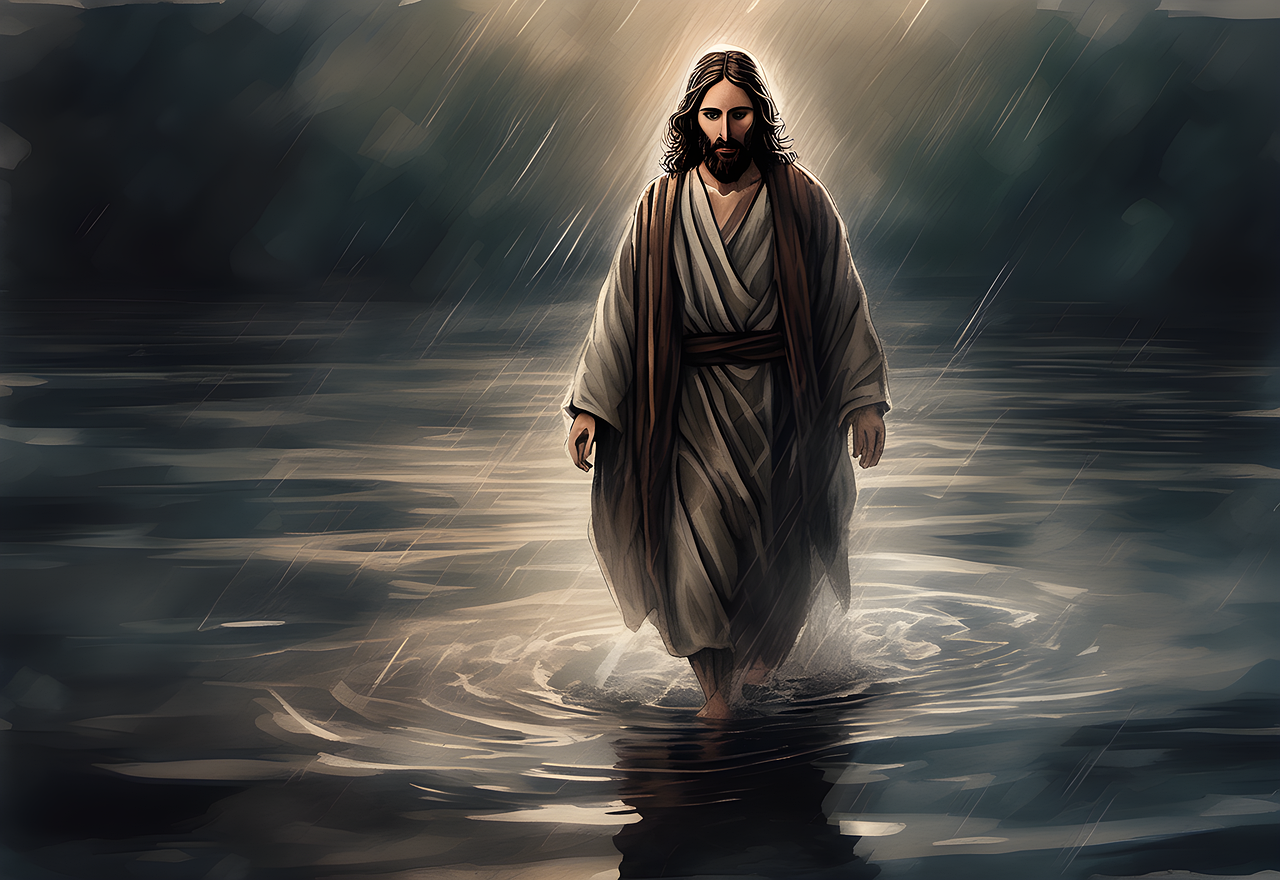 Free Jesus Walks On The Water & Jesus Image