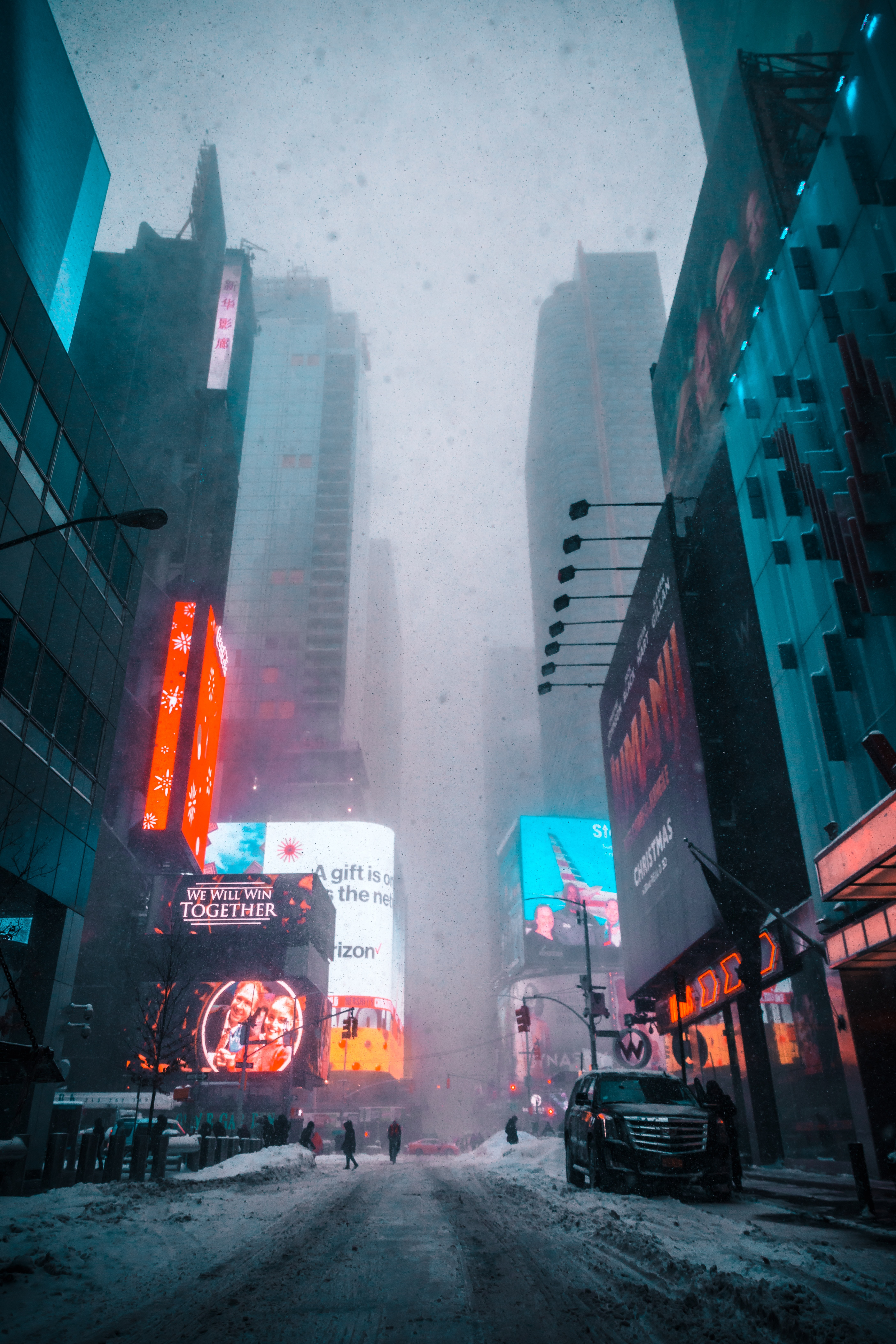 Winter in Times Square. (Photo credit to Andre Benz)