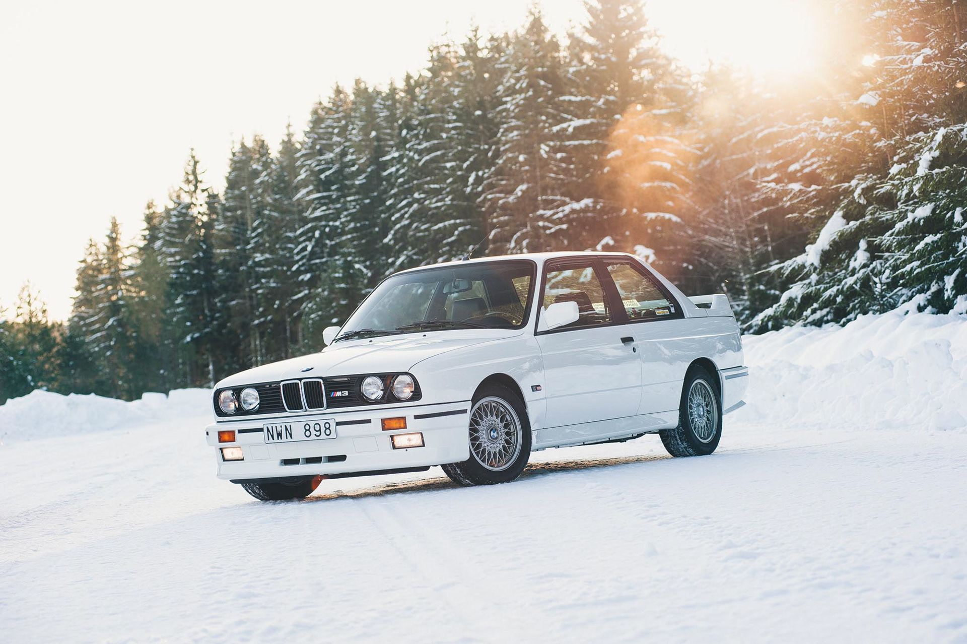 BMW M3s in the Swedish snow