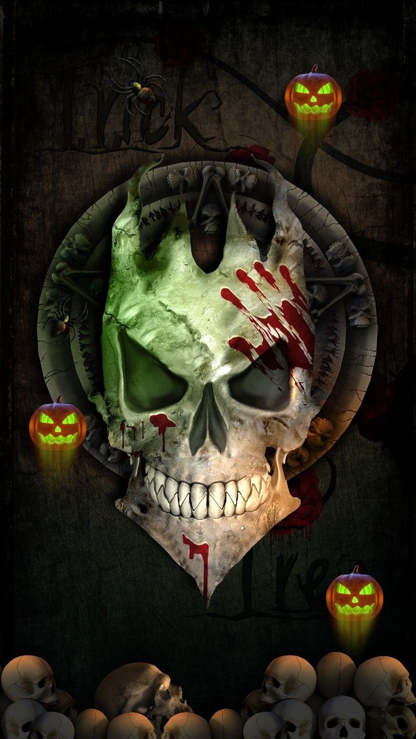 Halloween things:. Happy halloween picture, Skull wallpaper, Halloween fun