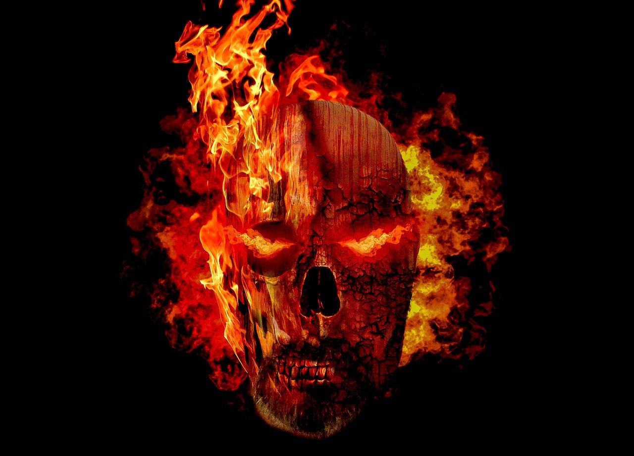 Download Halloween Skull Fire Royalty Free Stock Illustration Image