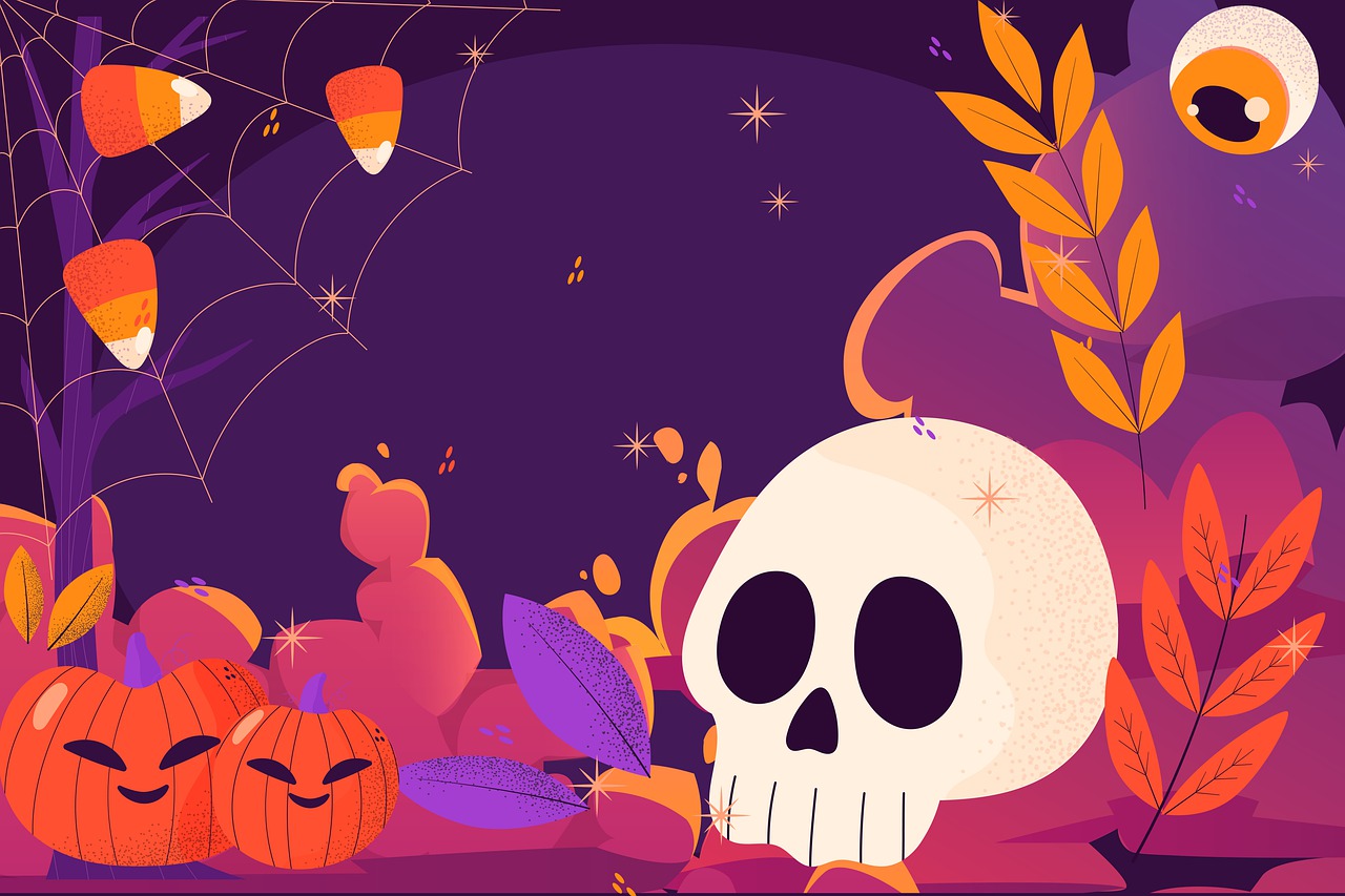 Download Halloween Skull Pumpkins Royalty Free Stock Illustration Image