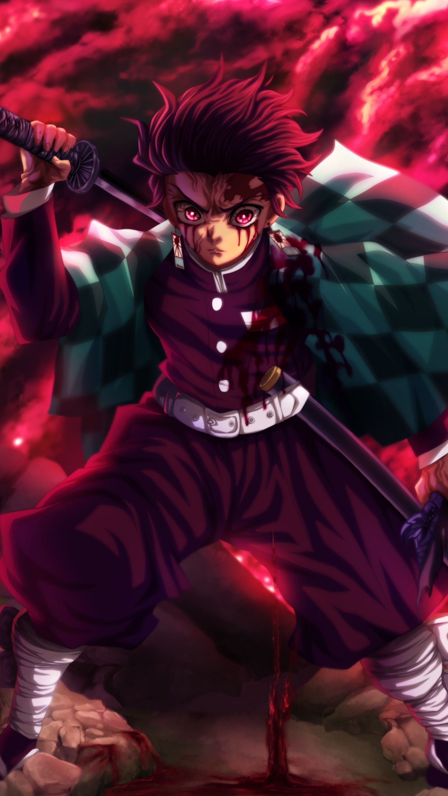 Anime Demon Slayer: Kimetsu no Yaiba, Tanjiro Kamado, 1440x2560 Phone HD Wallpaper