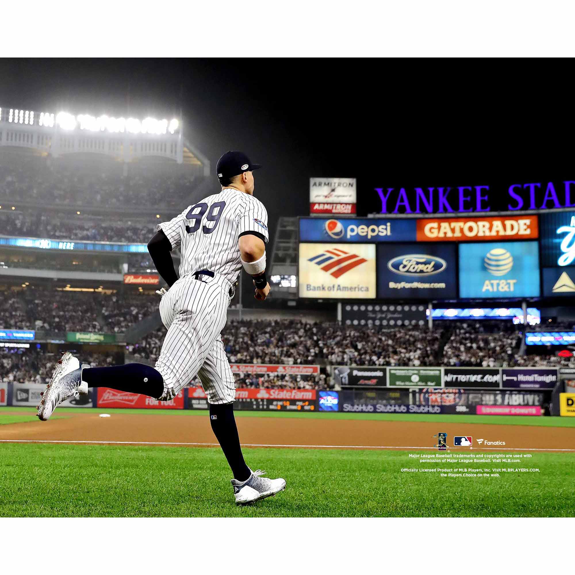 Unsigned New York Yankees Aaron Judge Fanatics Authentic Taking the Field vs. Boston Red Sox Photograph