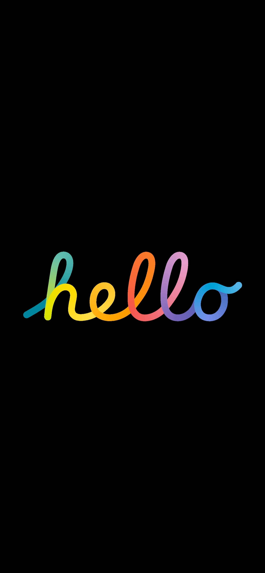 Download Rainbow Hello Greeting For iPhone Wallpaper