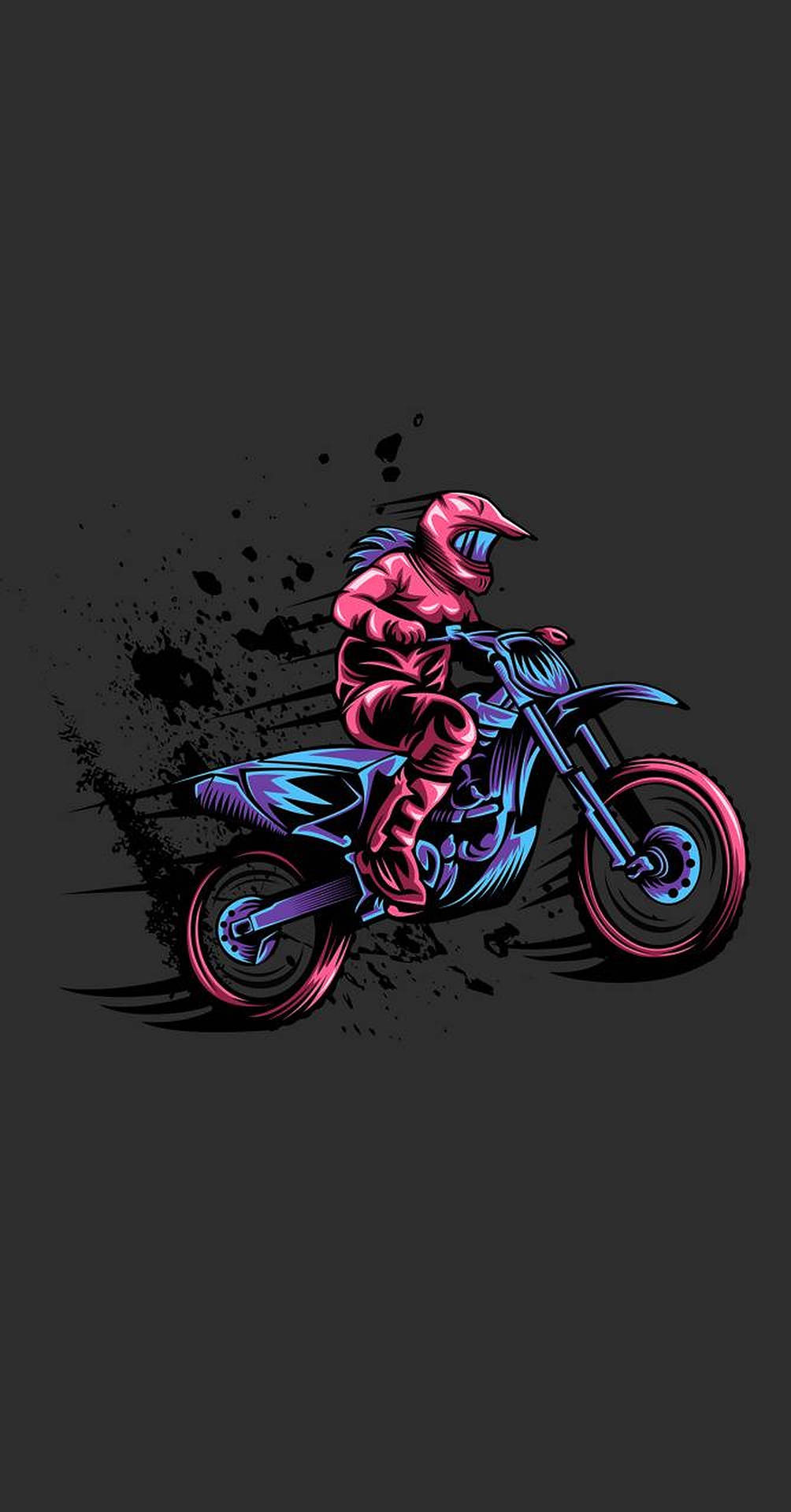 Download Dirt Bike Digital Illustration Wallpaper