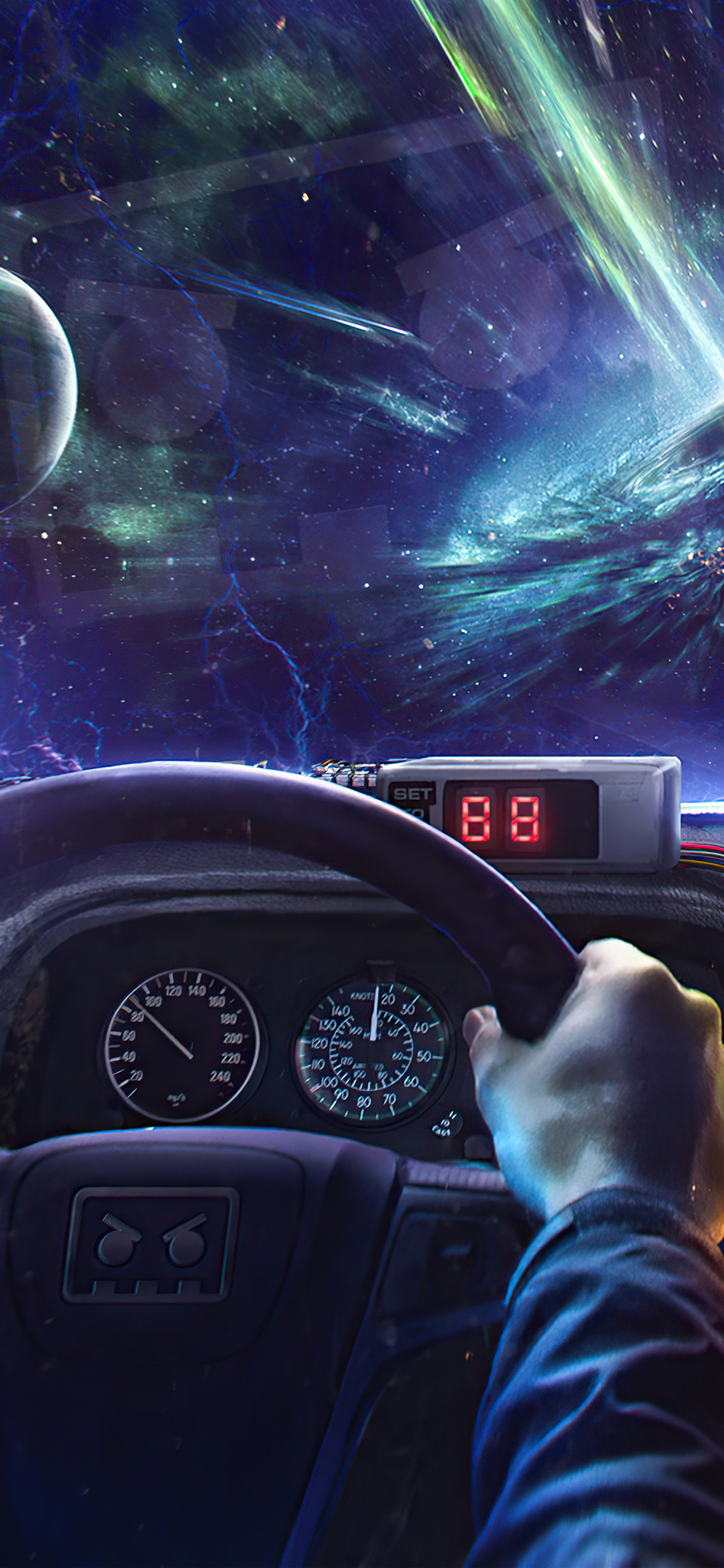 Back To The Future Delorean Interior Time Machine 5k iPhone XS, iPhone 10, iPhone X HD 4k Wallpaper, Image, Background, Photo and Picture
