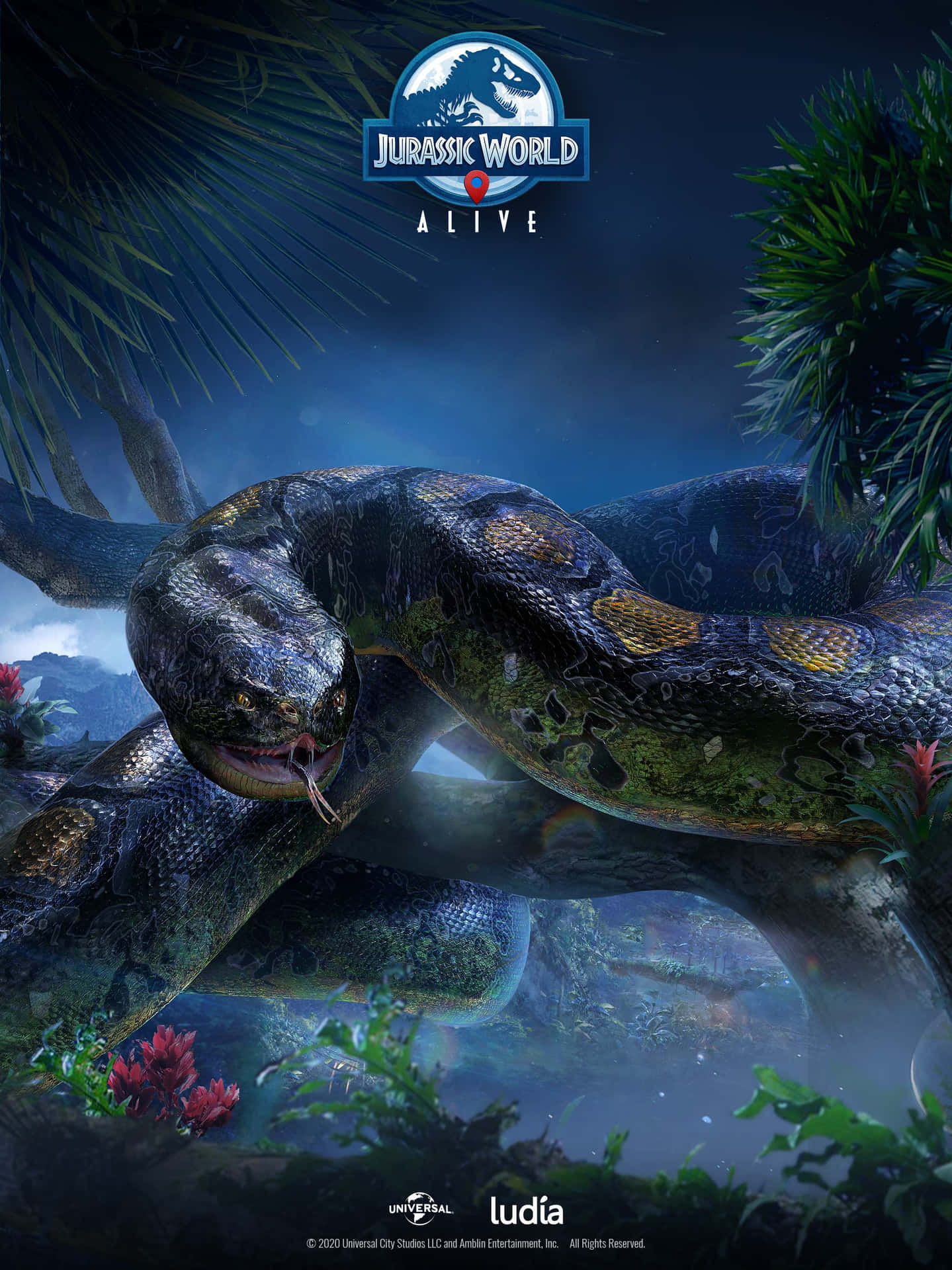 Download Jurassic World Live Snake In The Jungle Wallpaper