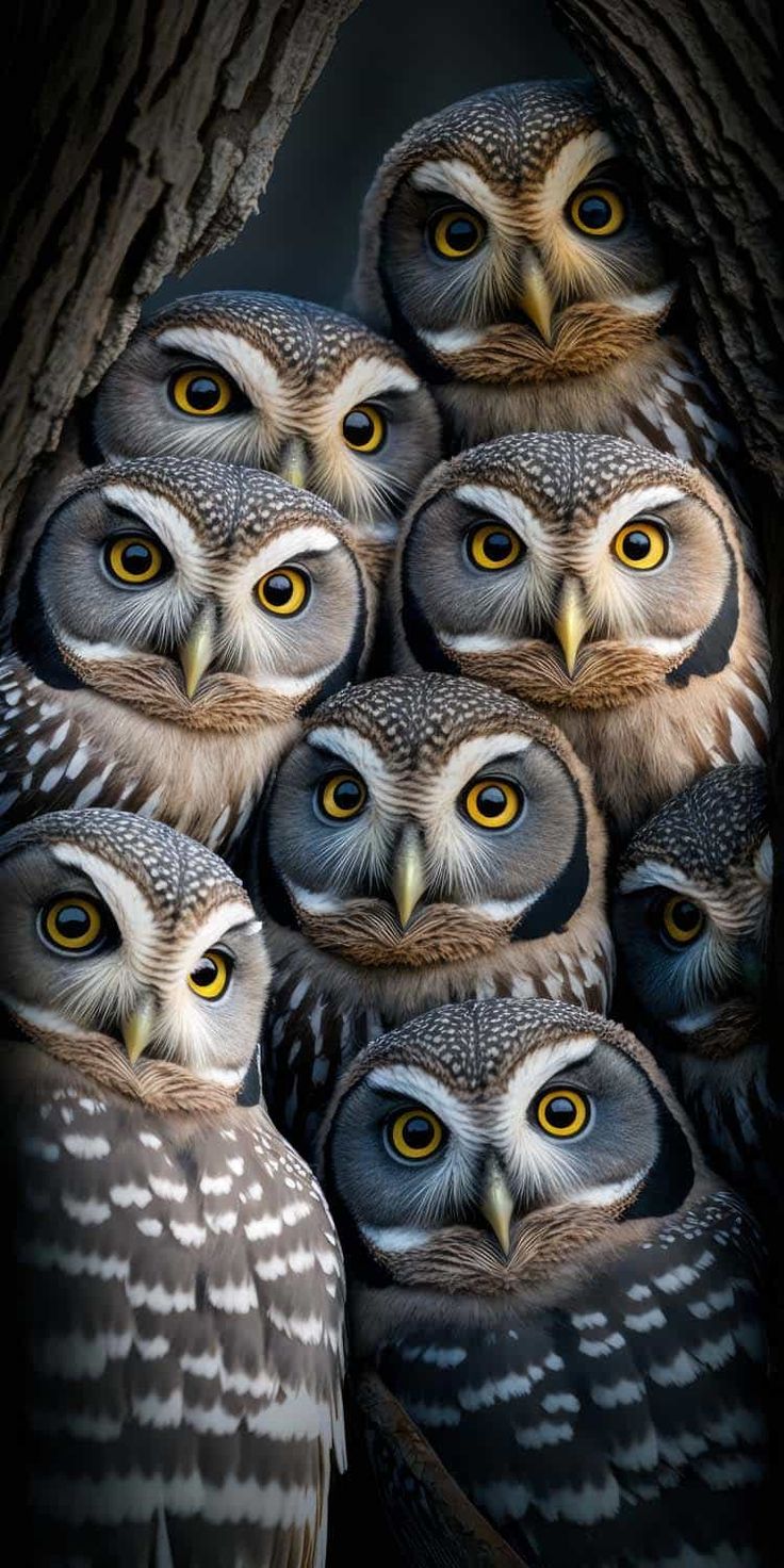 Owl Family IPhone Wallpaper HD Wallpaper, iPhone Wallpaper. Wild animal wallpaper, Animal wallpaper, Owl picture