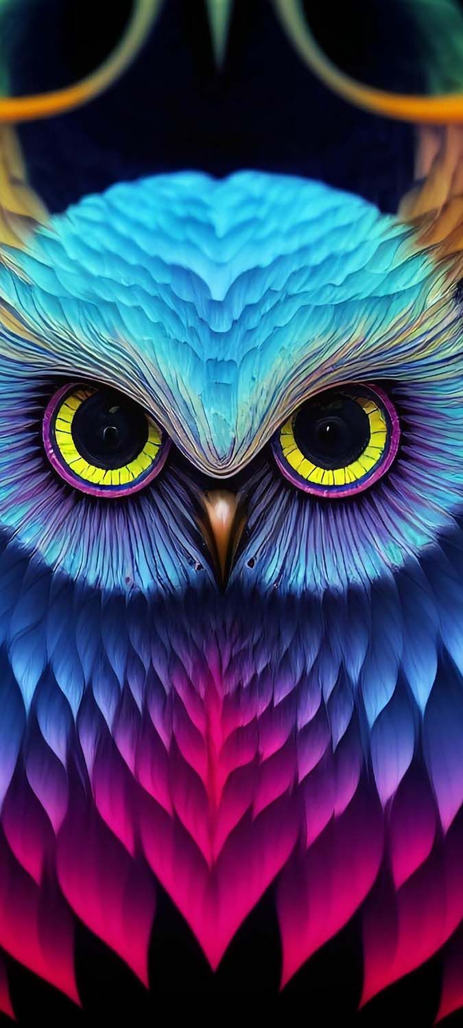Owl iPhone Wallpaper HD Wallpaper. iPhone wallpaper mandala, Color wallpaper iphone, Owl wallpaper