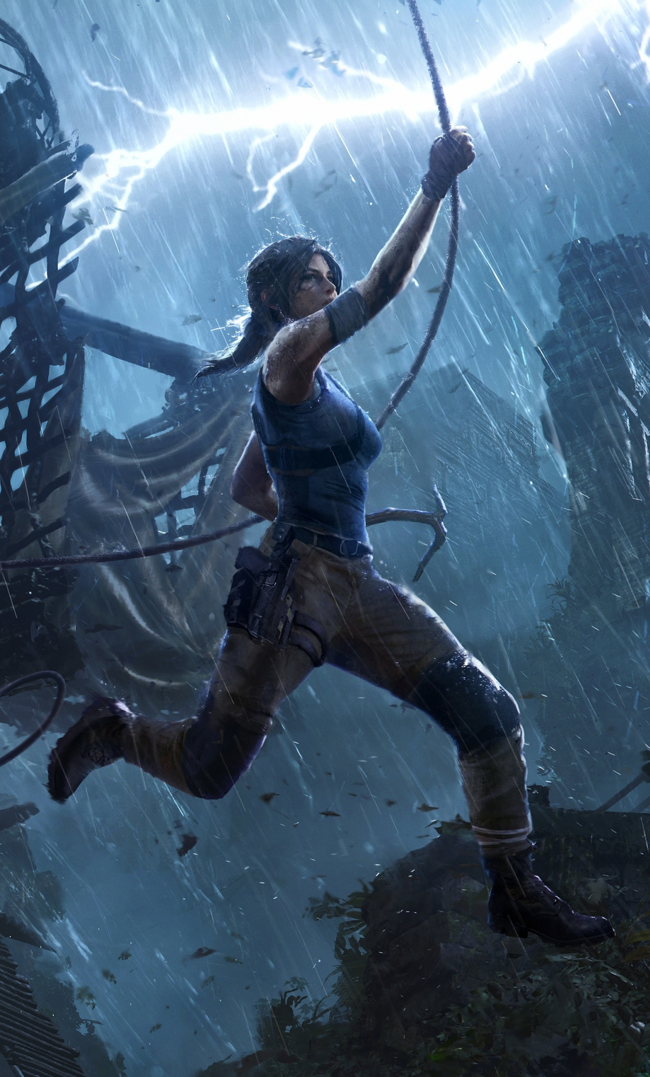 Download wallpaper 1280x2120 lara croft, shadow of the tomb raider, video game, 2018, iphone 6 plus, 1280x2120 HD background, 17397