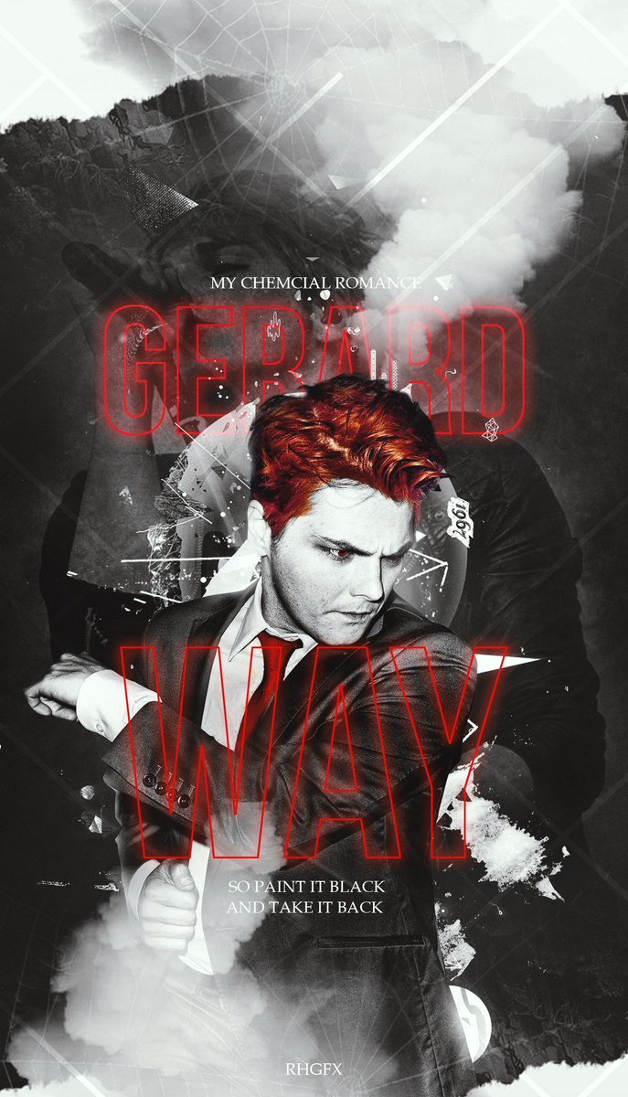 RHGFX -. The Man who made our emo phase amazing. MY CHEMICAL ROMANCE. Phone Wallpaper #GerardWay #MyChemicalRomance #MCR