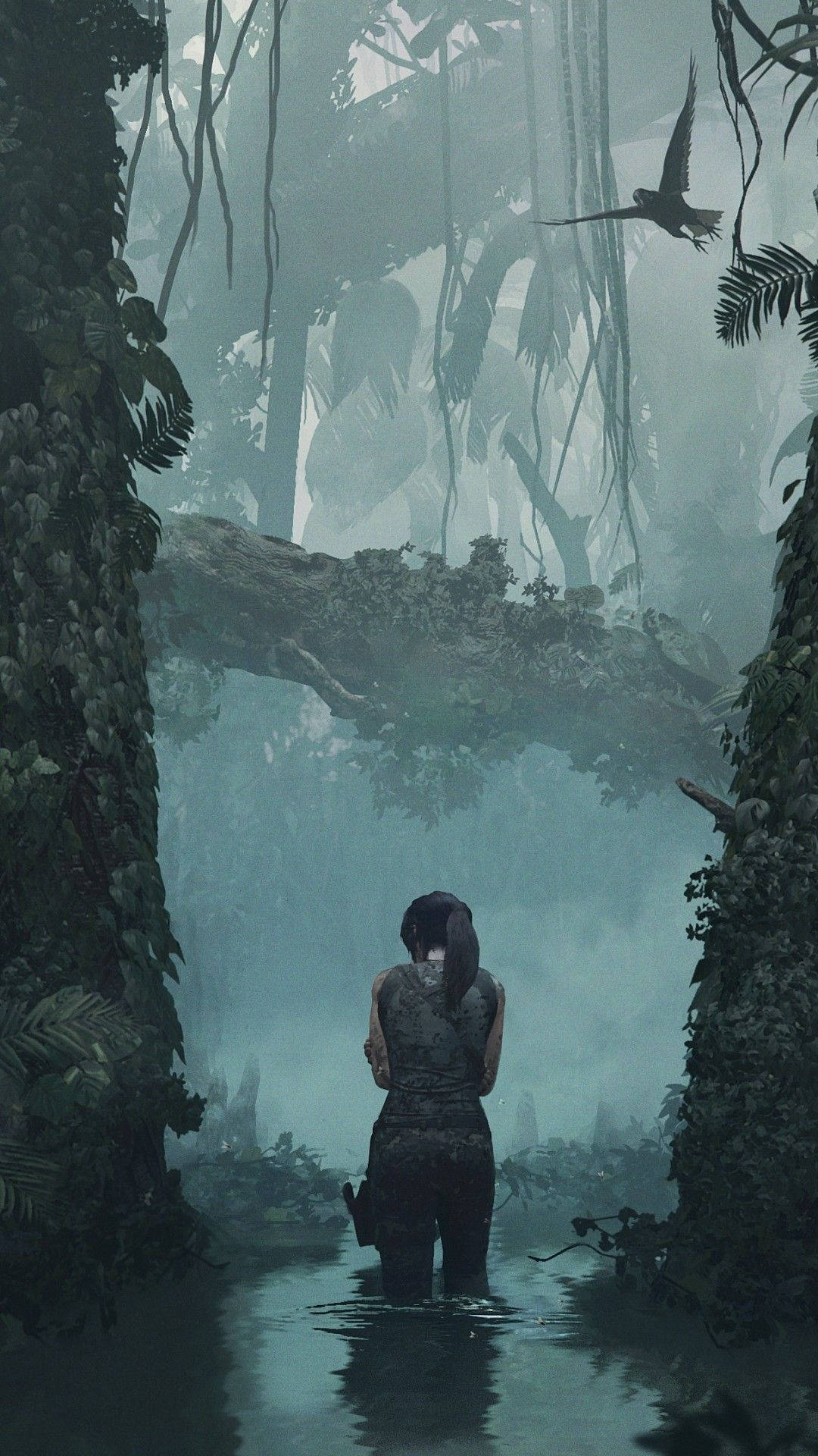 Download Tomb Raider River Forest iPhone Wallpaper