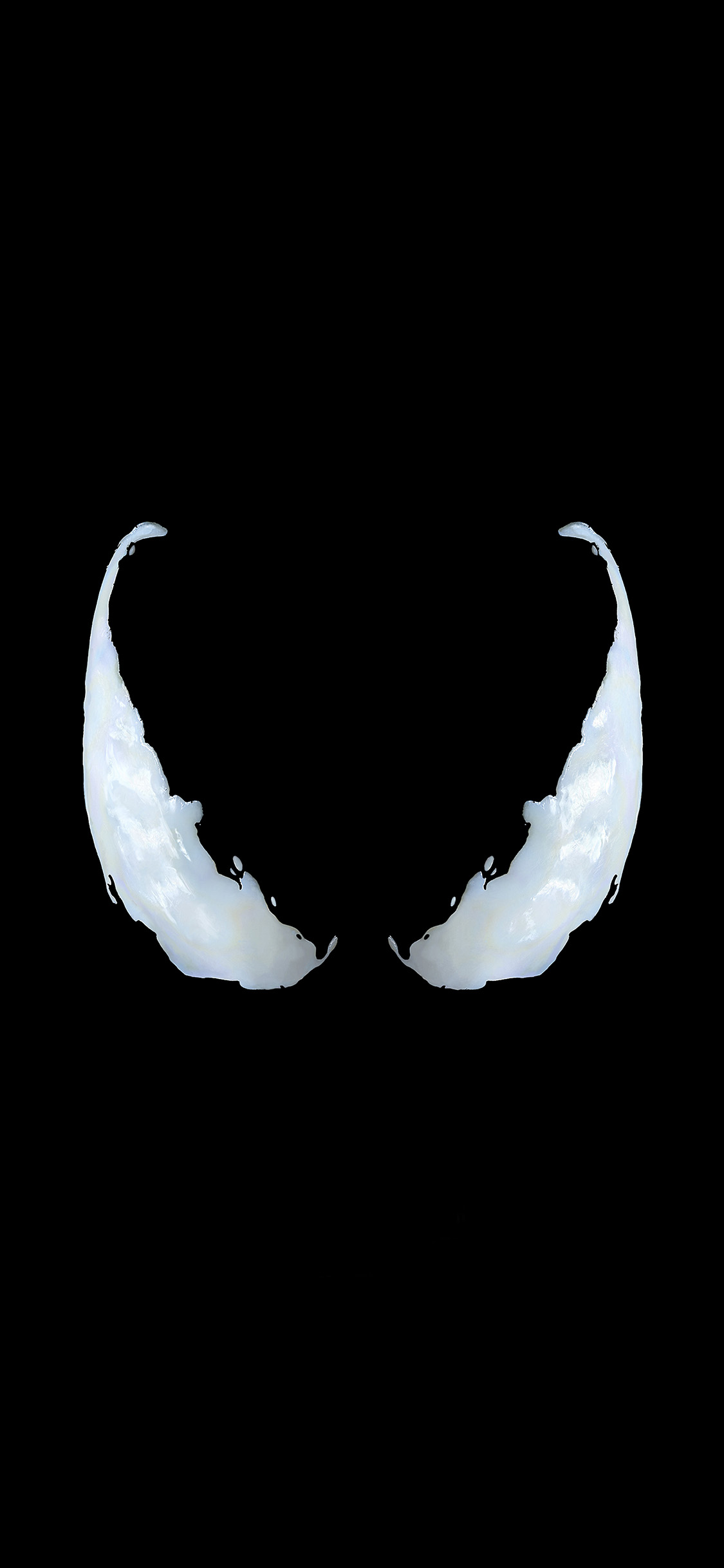 iPhone X wallpaper. marvel venom logo dark eye art simple minimal