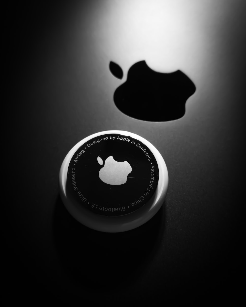 Black and white apple logo photo