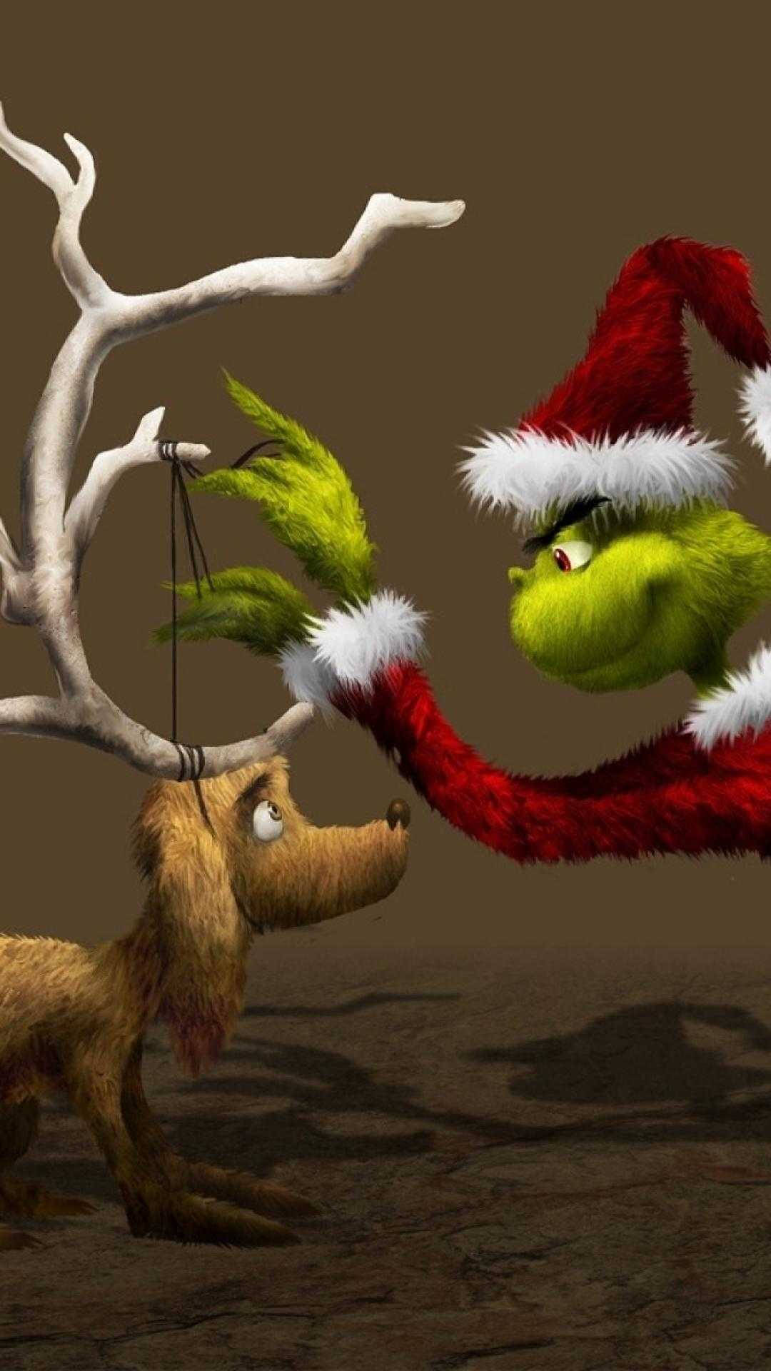 Download The Grinch Helping Puppy Wallpaper