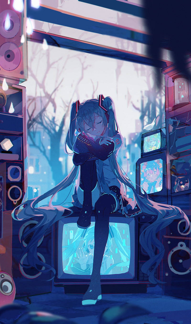 Download Lonely Vocaloid Wallpaper